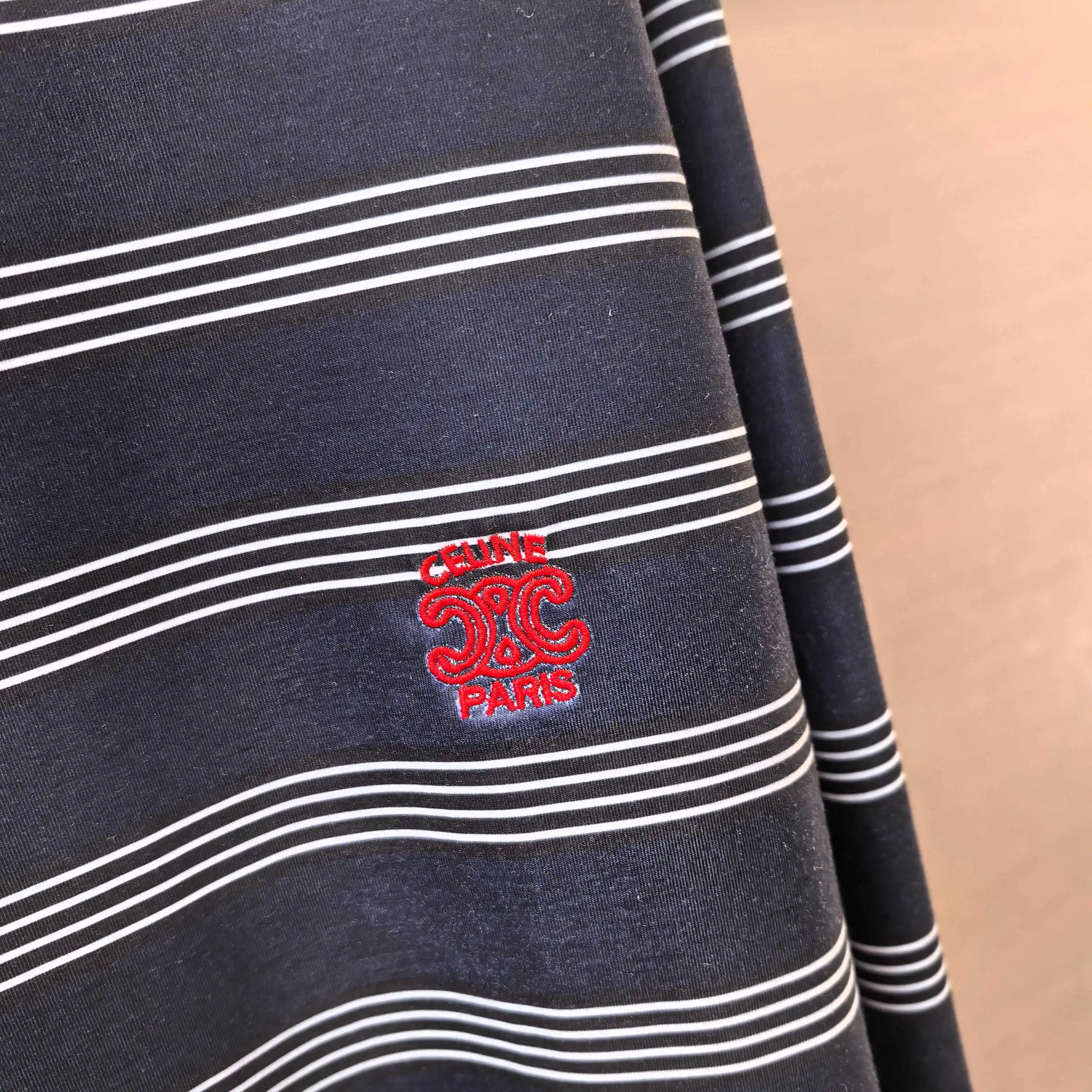Triomphe Embroidered Striped Long-Sleeve T-Shirt D15522392 — view 3