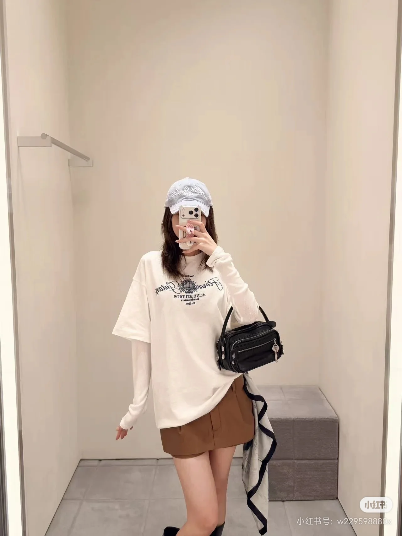 Layered-Effect Embroidered Cotton T-Shirt D15522548 — view 3