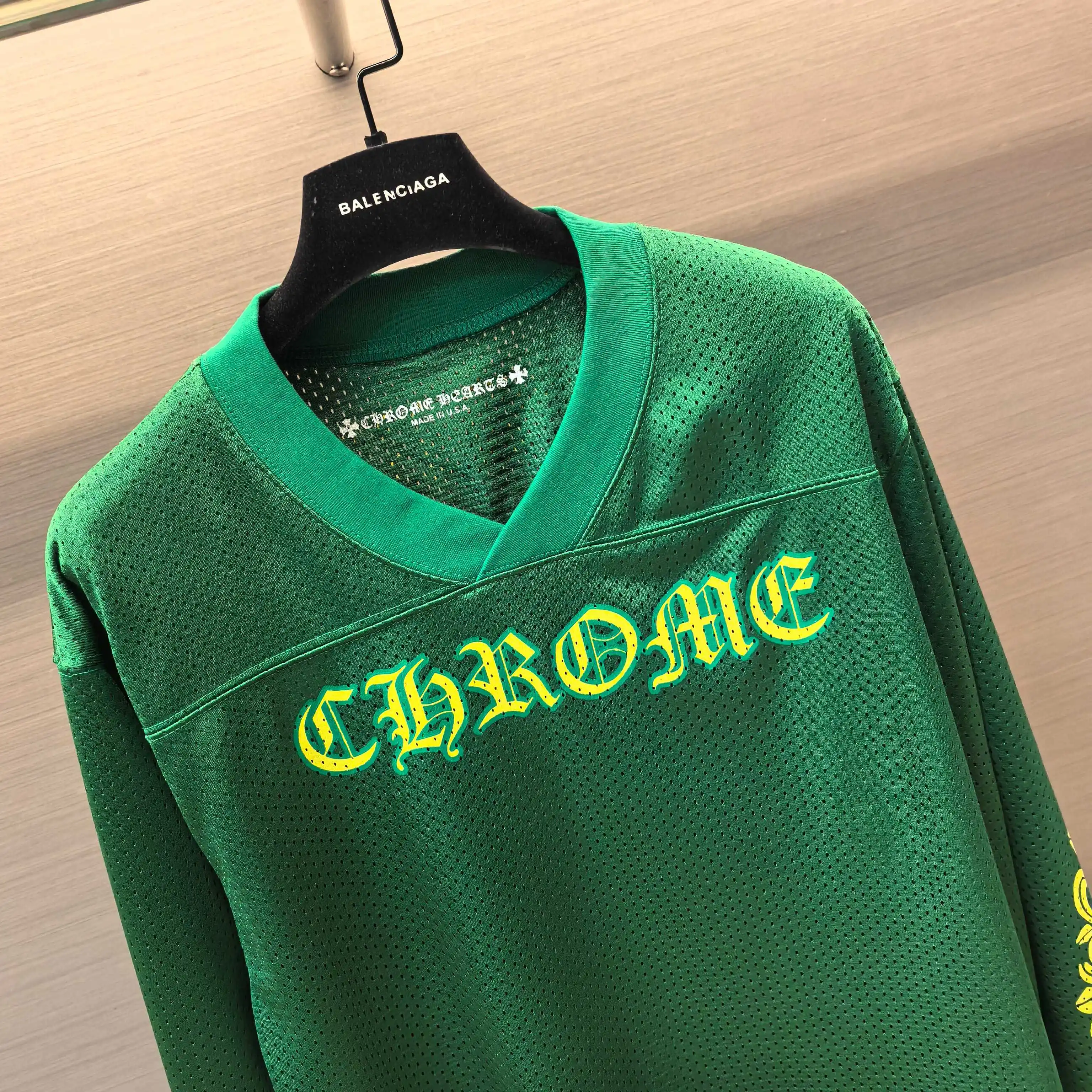 Chrome Hearts Logo Print Mesh Hockey Jersey D15522301 — view 4
