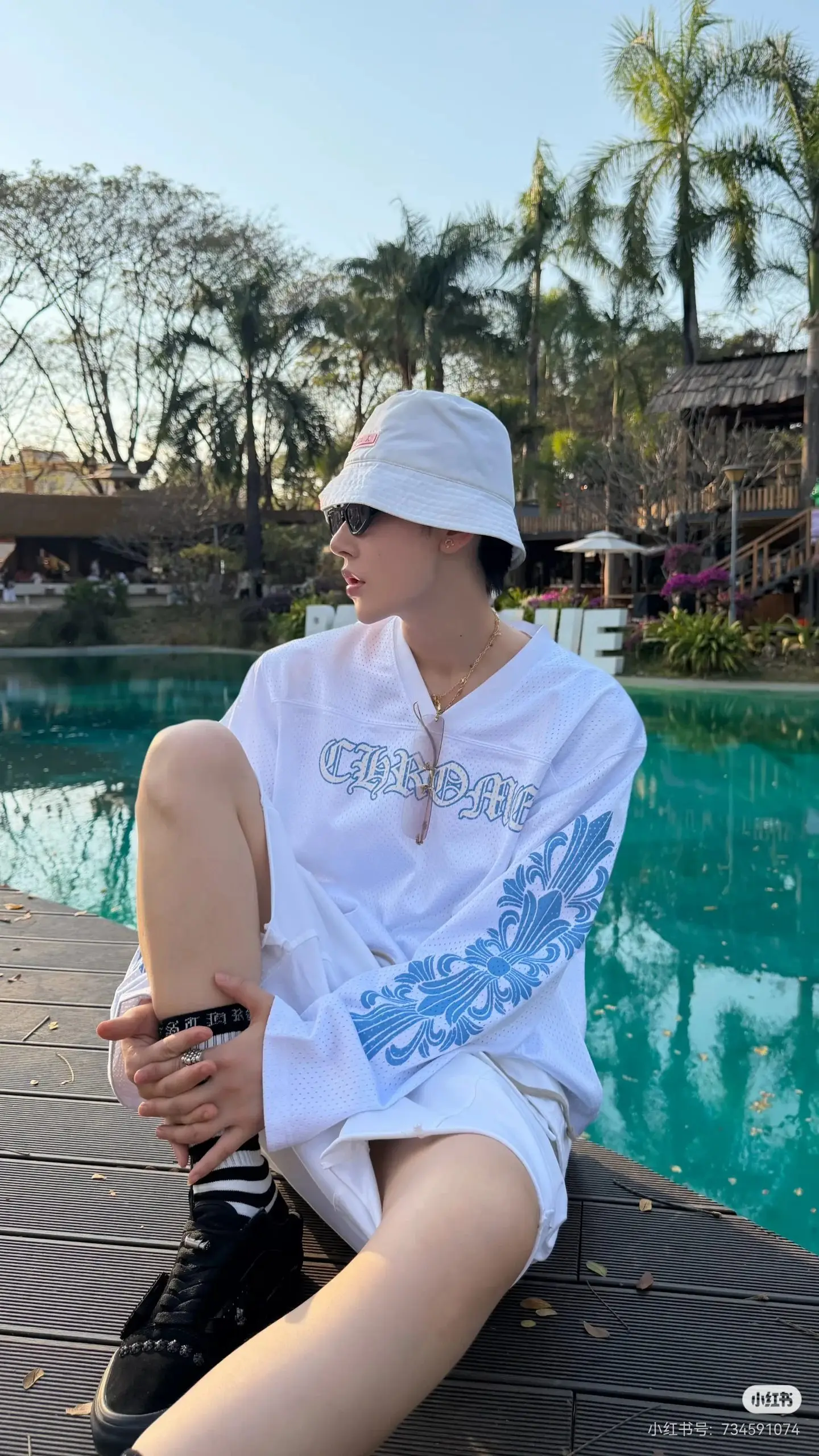 Oversized Mesh Hockey Jersey Sweatshirt D15522302 — view 2