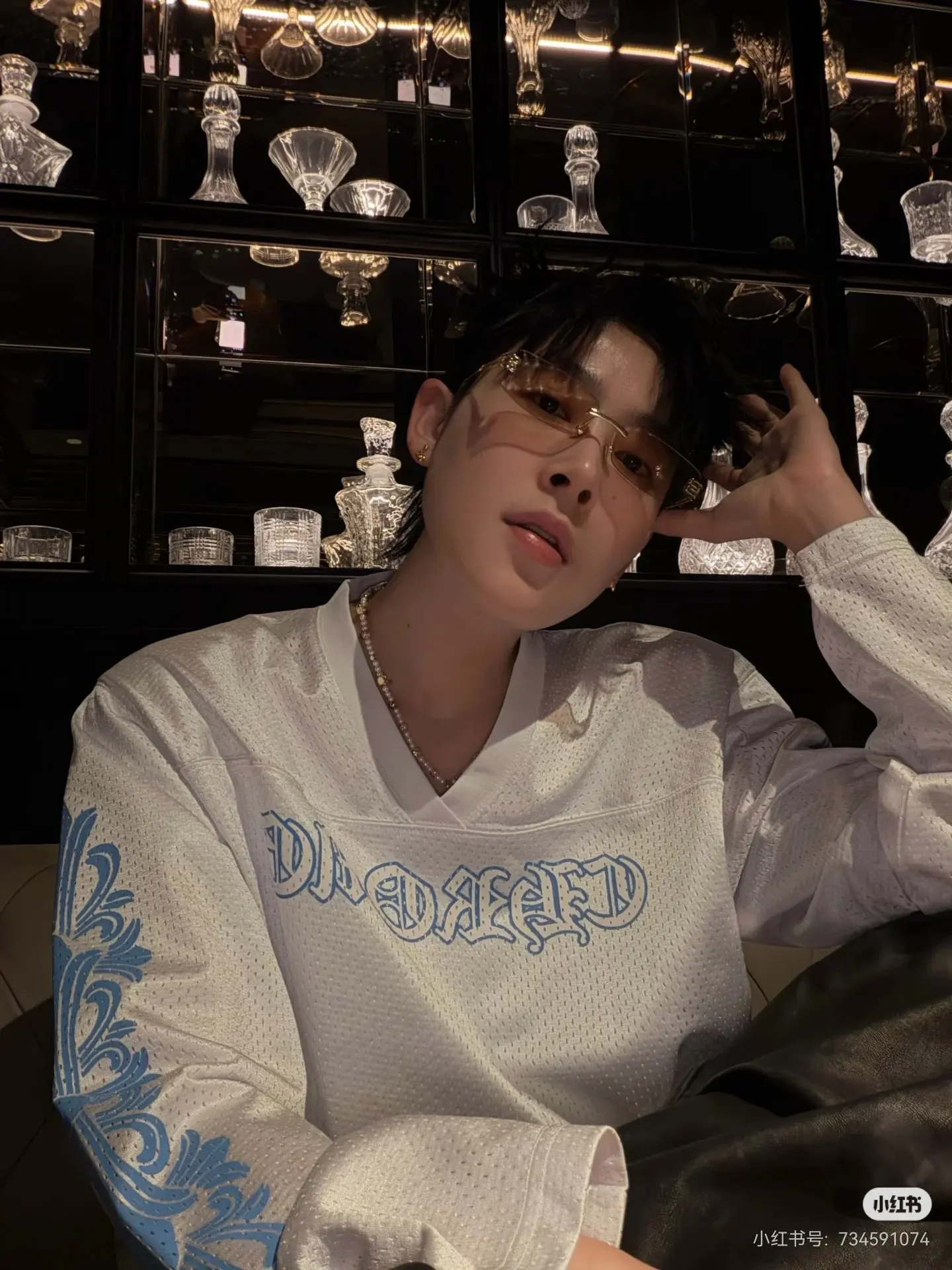Oversized Mesh Hockey Jersey Sweatshirt D15522302 — view 9