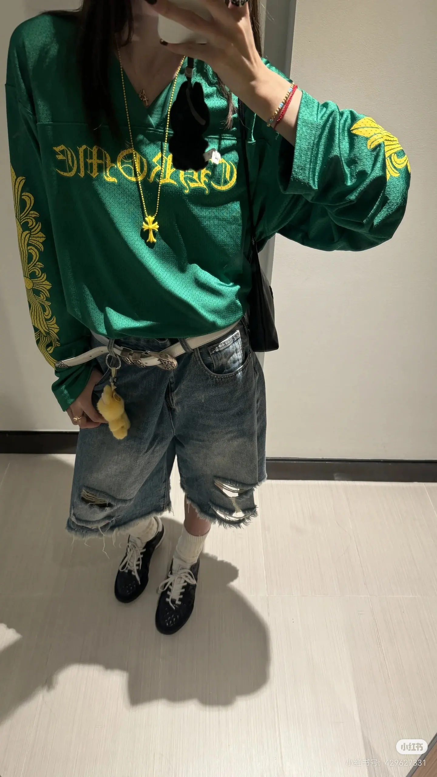Chrome Hearts Mesh Hockey Jersey T-Shirt D15522297 — view 5