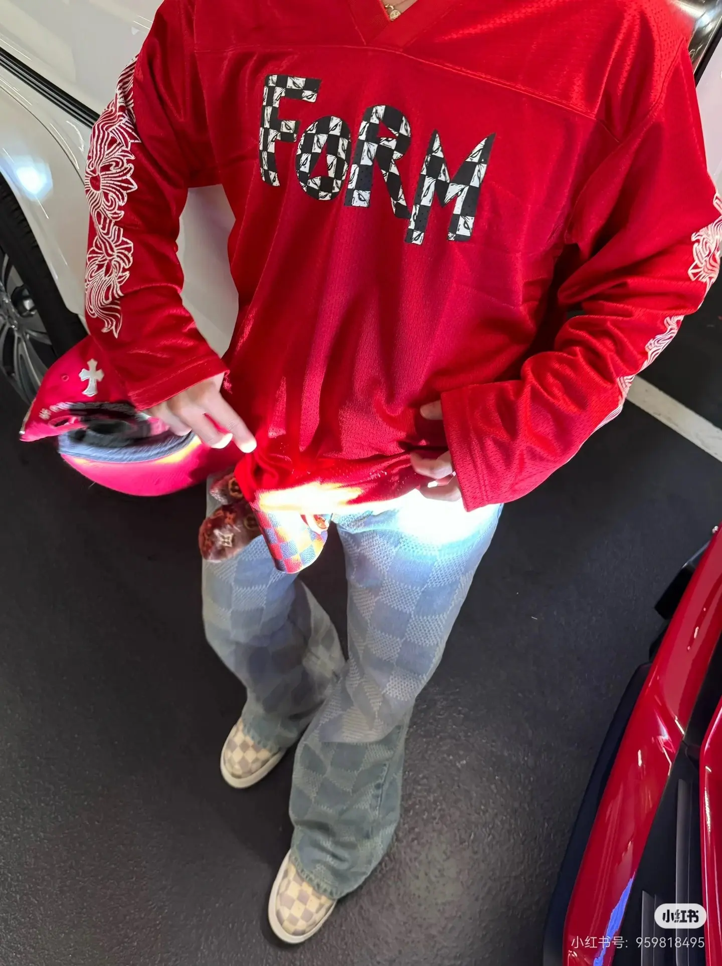 Oversized Mesh Hockey Jersey T-Shirt D15522559 — view 4