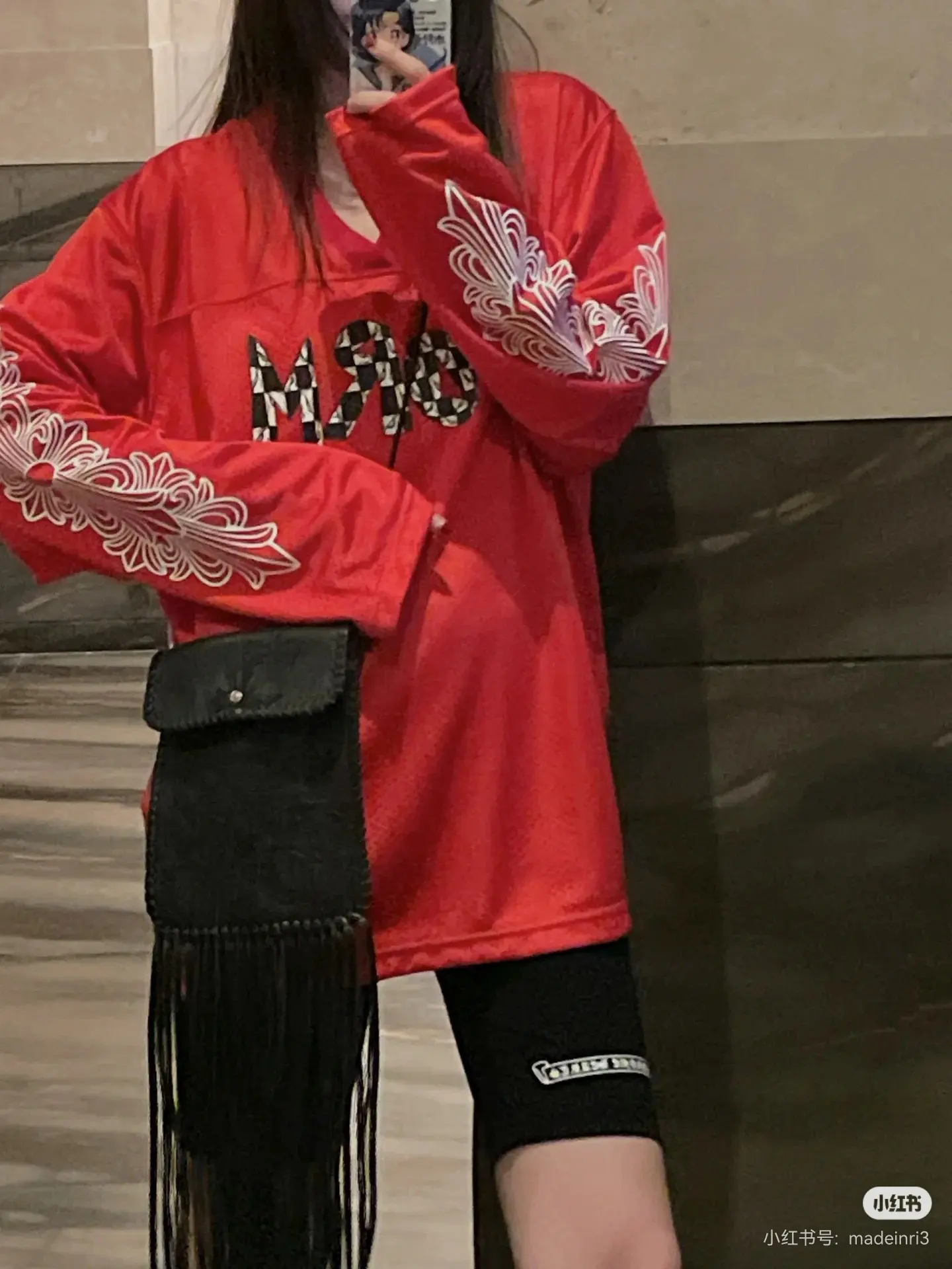 Oversized Mesh Hockey Jersey T-Shirt D15522559 — view 8