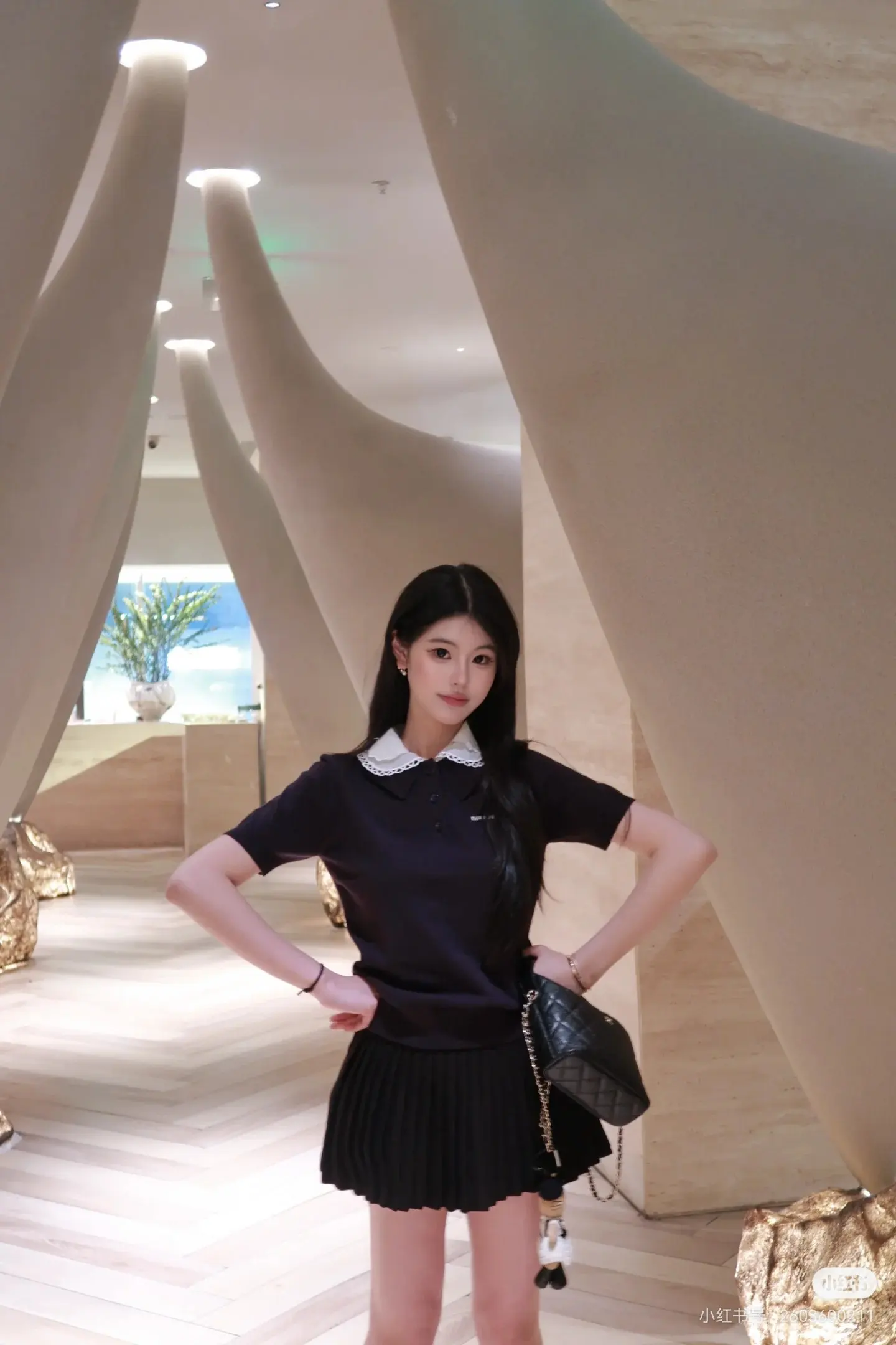 Lace Peter Pan Collar Embroidered Polo Shirt D15522348 — view 9