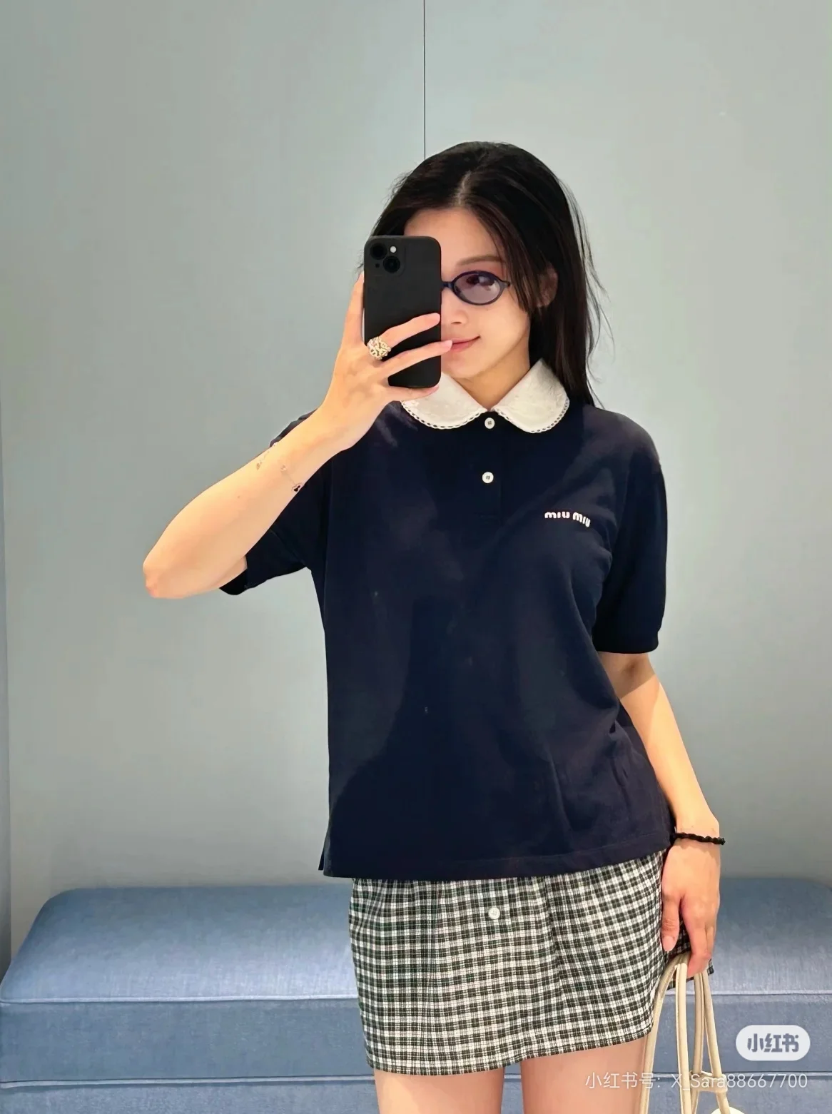 Lace Peter Pan Collar Embroidered Polo Shirt D15522349 — view 5