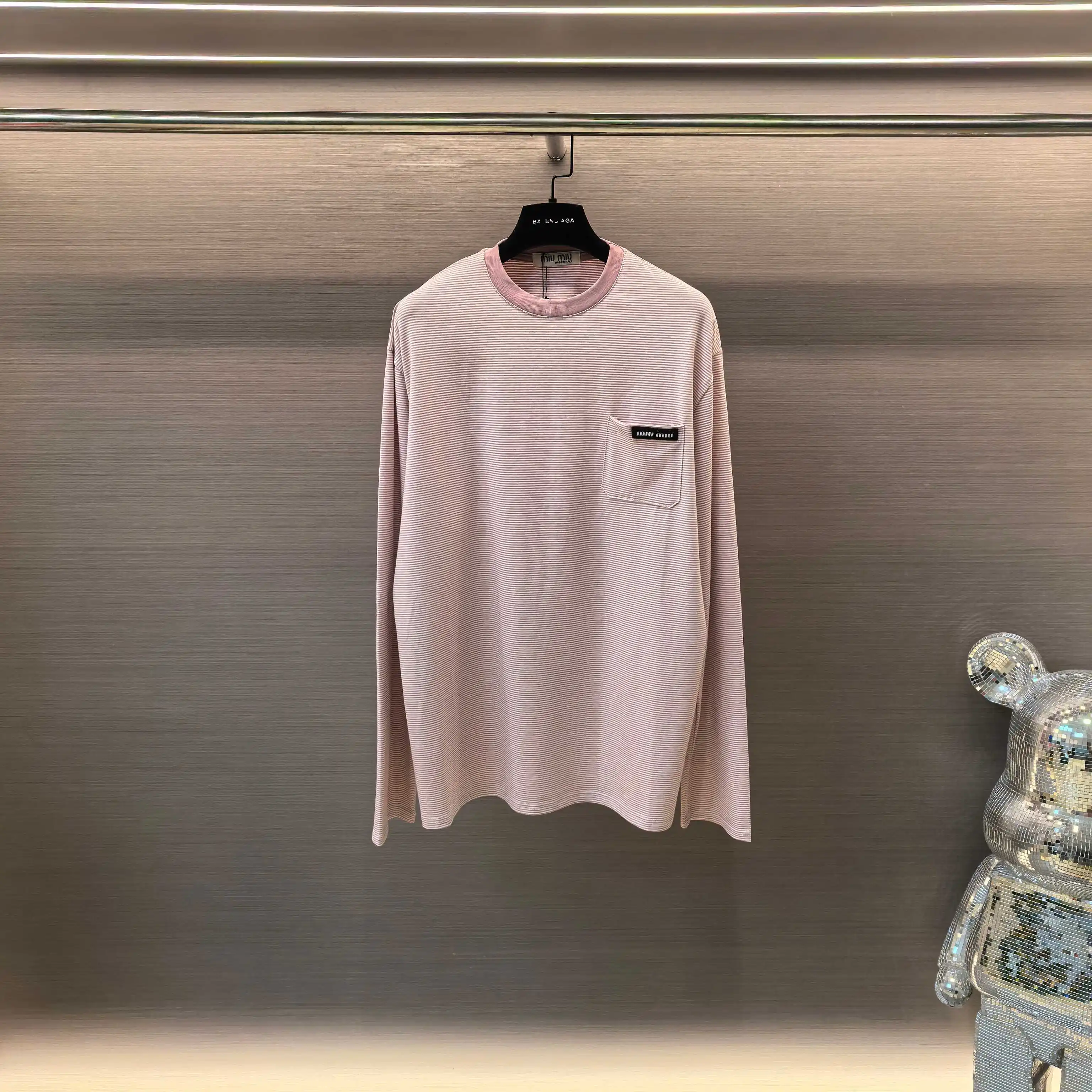 Oversized Striped Long-Sleeve T-Shirt D16022331