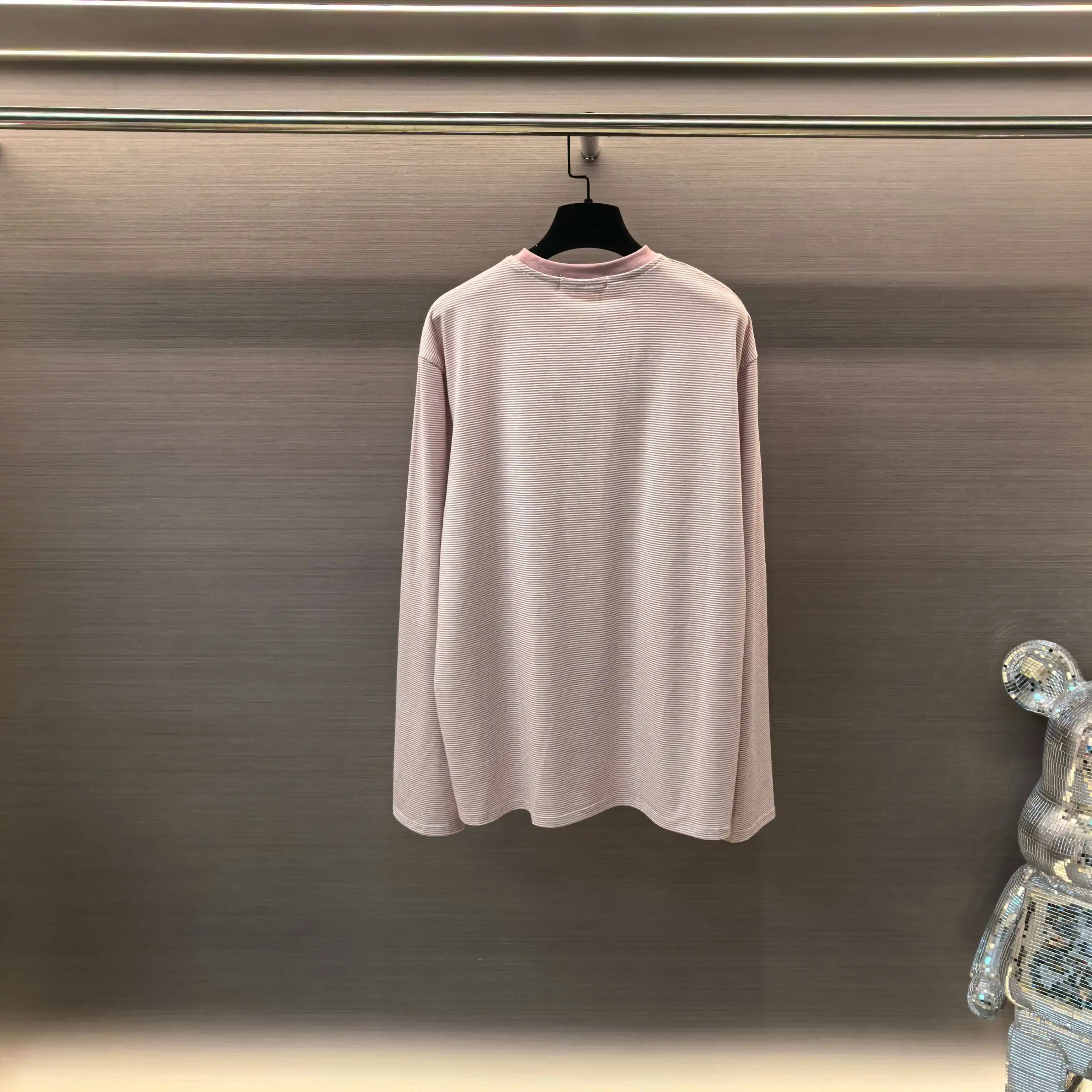 Oversized Striped Long-Sleeve T-Shirt D16022331 — view 2