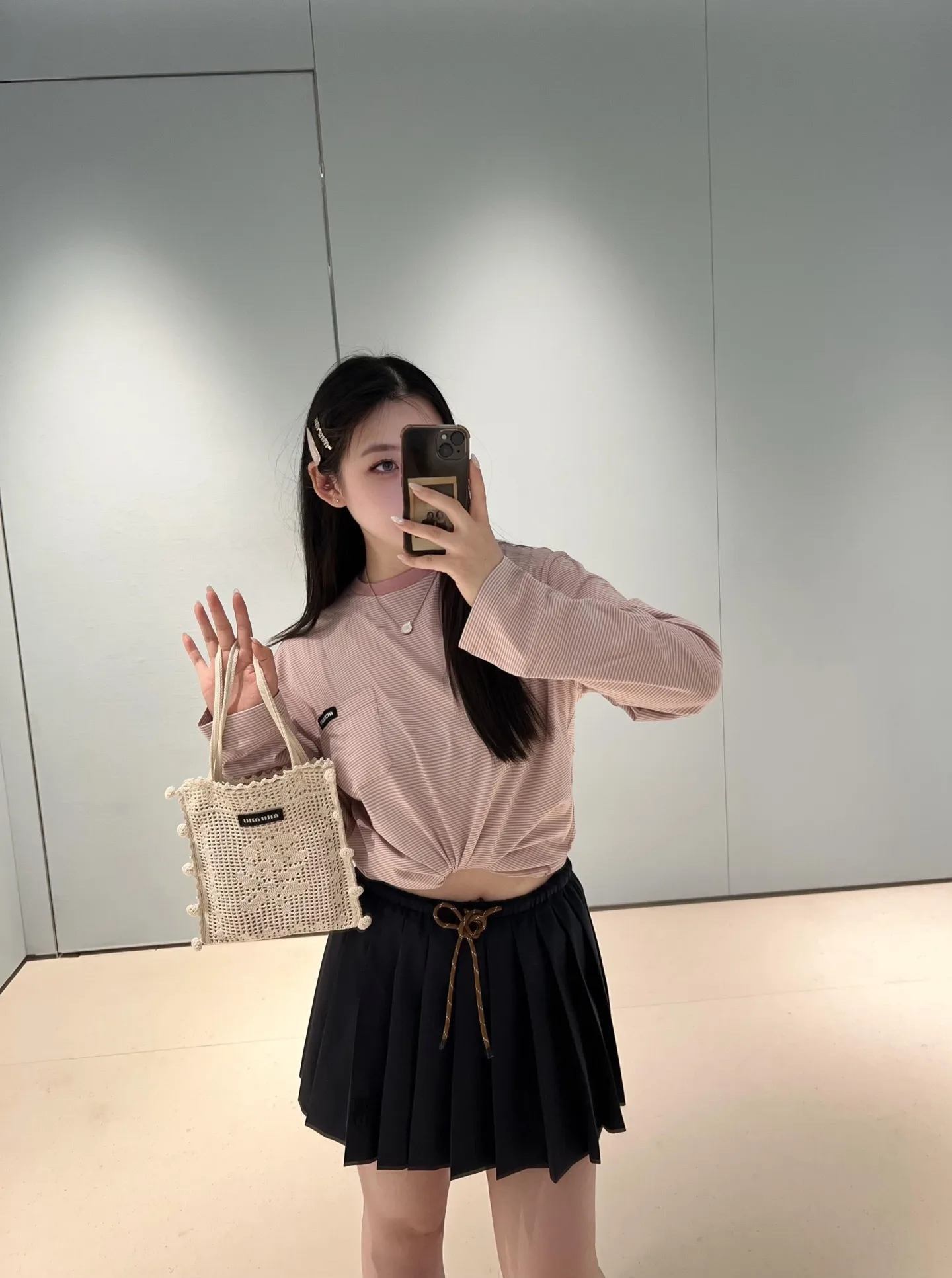 Oversized Striped Long-Sleeve T-Shirt D16022333 — view 9