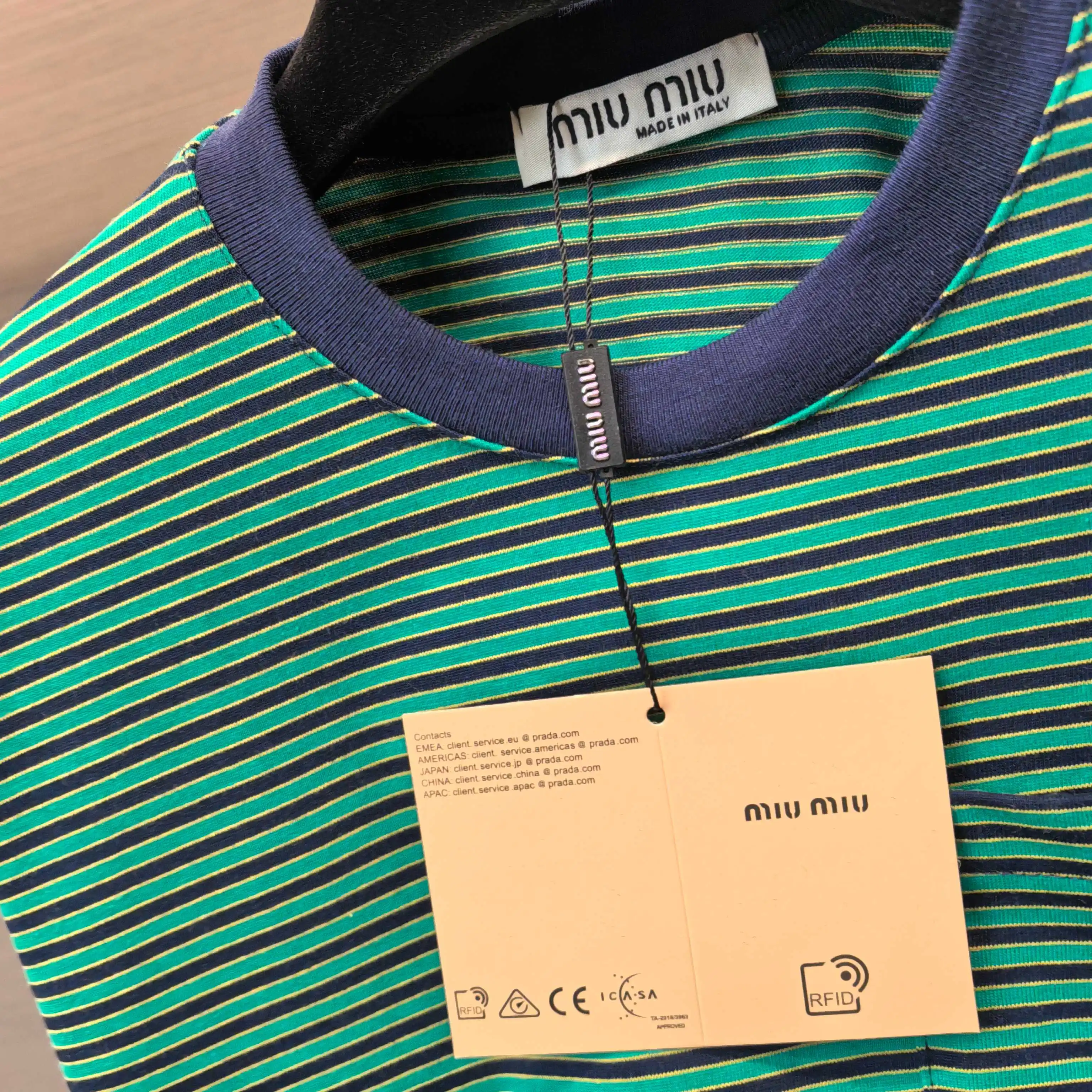 Striped Cotton-Jersey Long-Sleeve T-Shirt D16522496 — view 7