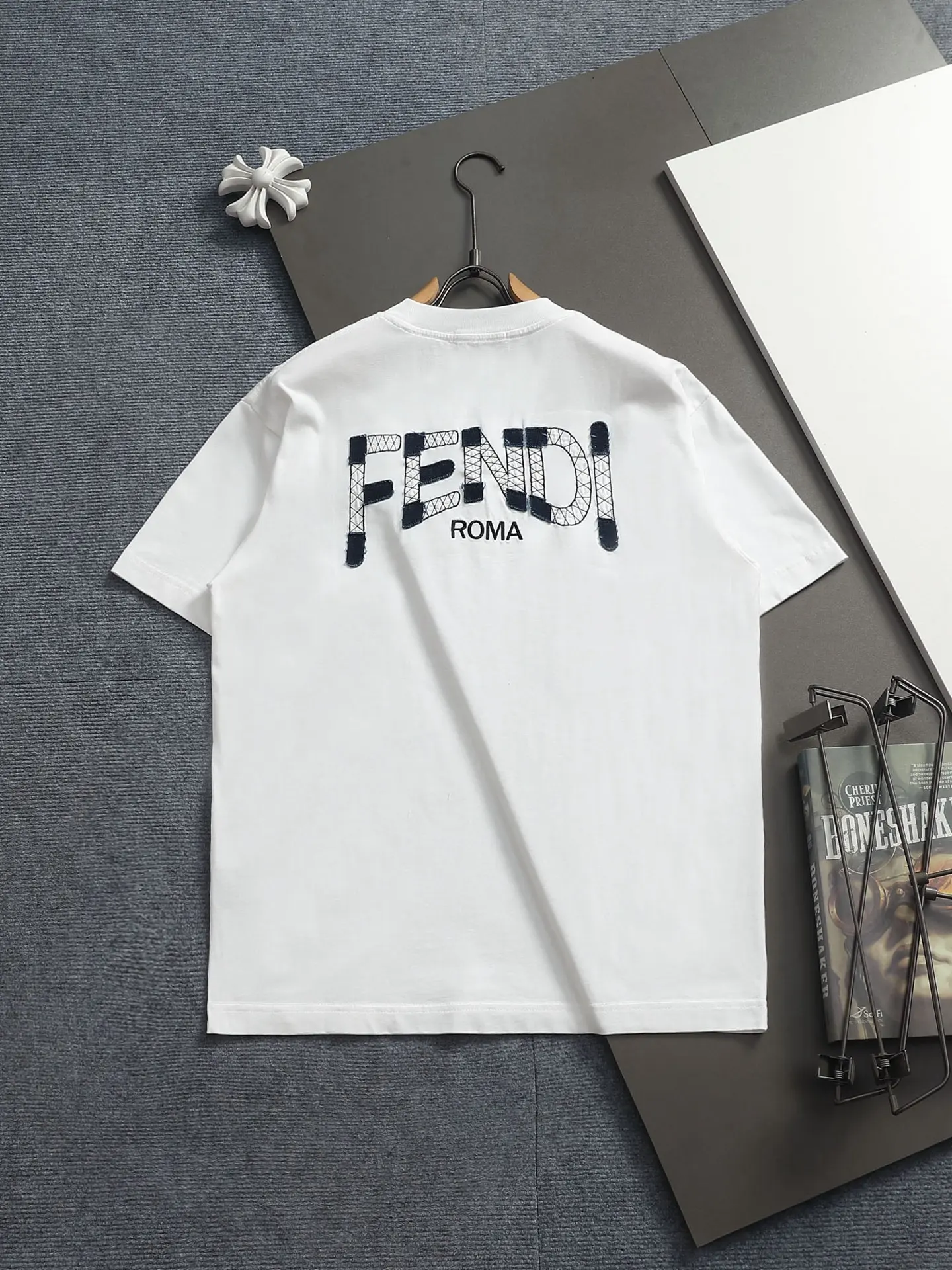 Logo-Embroidered Cotton-Jersey T-Shirt D16514196 — view 2