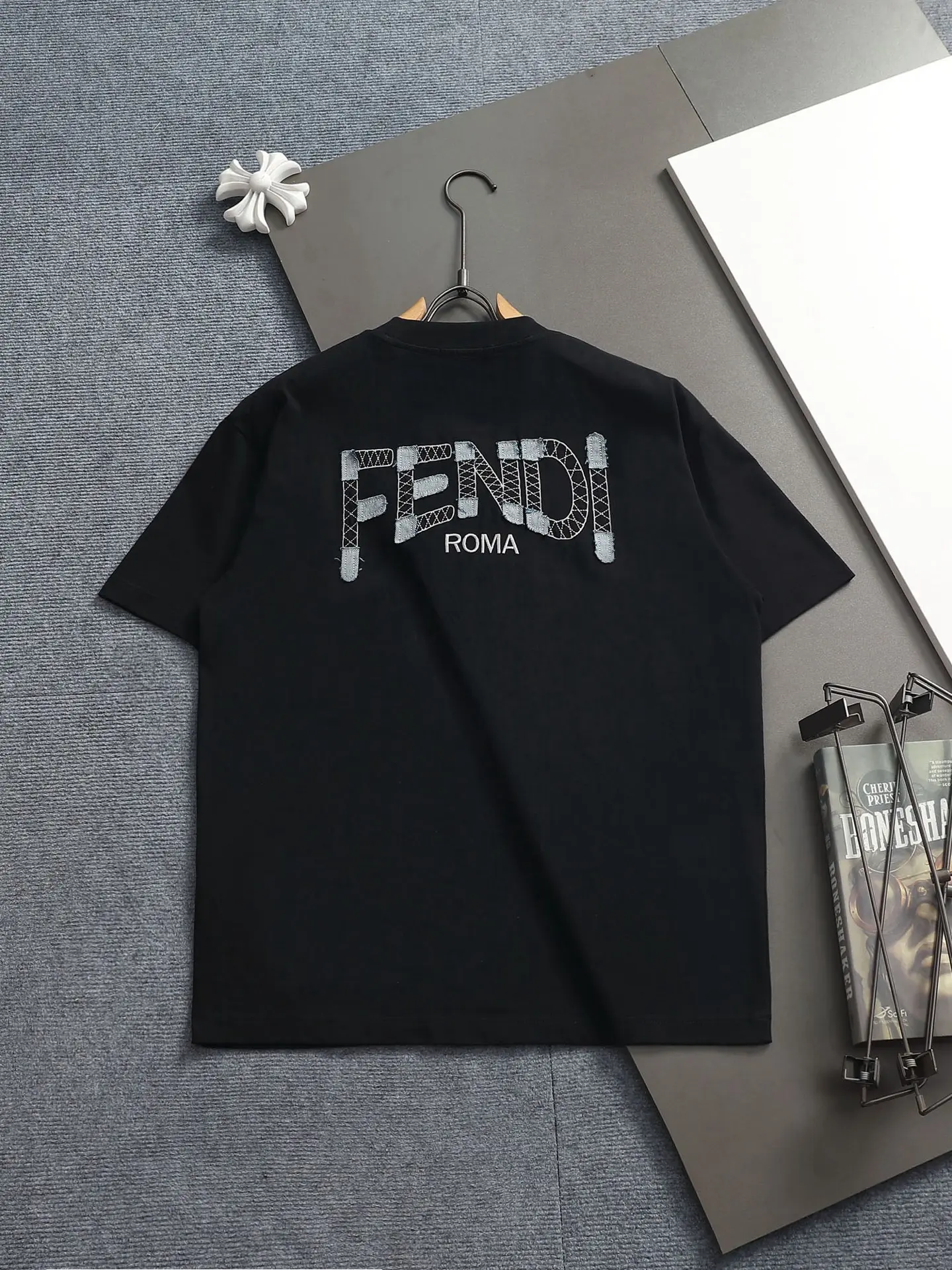 Logo-Embroidered Cotton-Jersey T-Shirt D16514197 — view 2