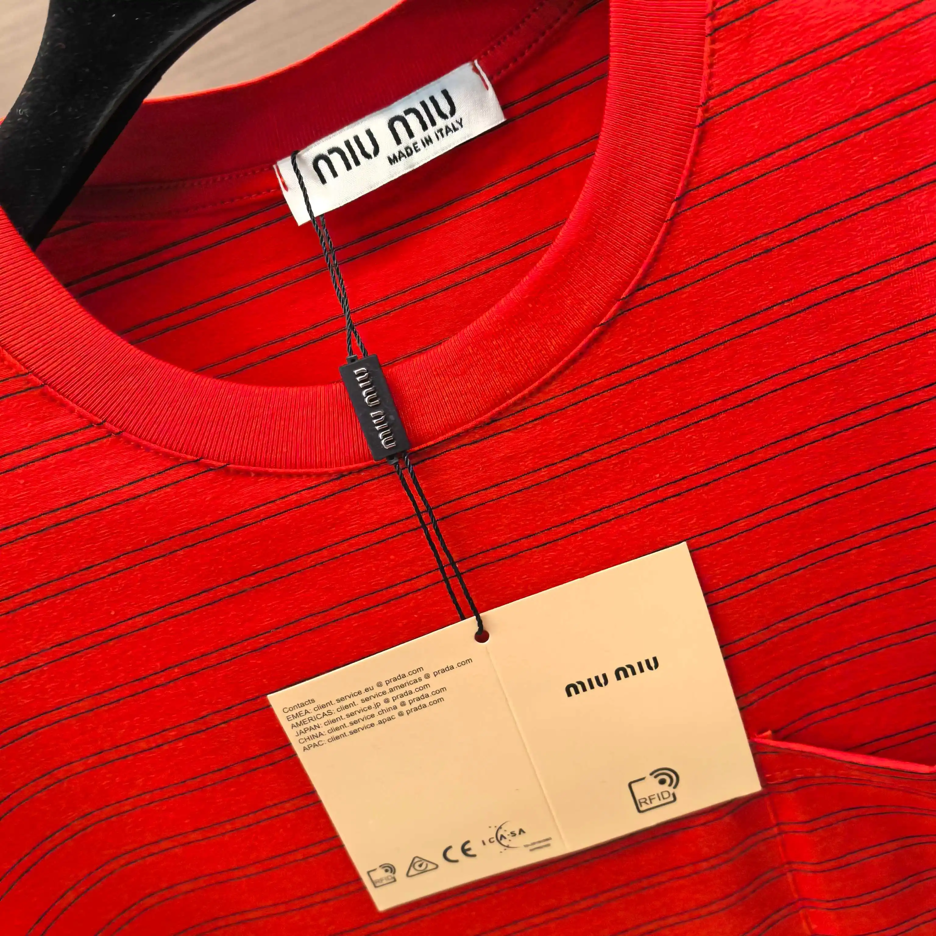 Striped Cotton Long-Sleeve T-Shirt D16522504 — view 5