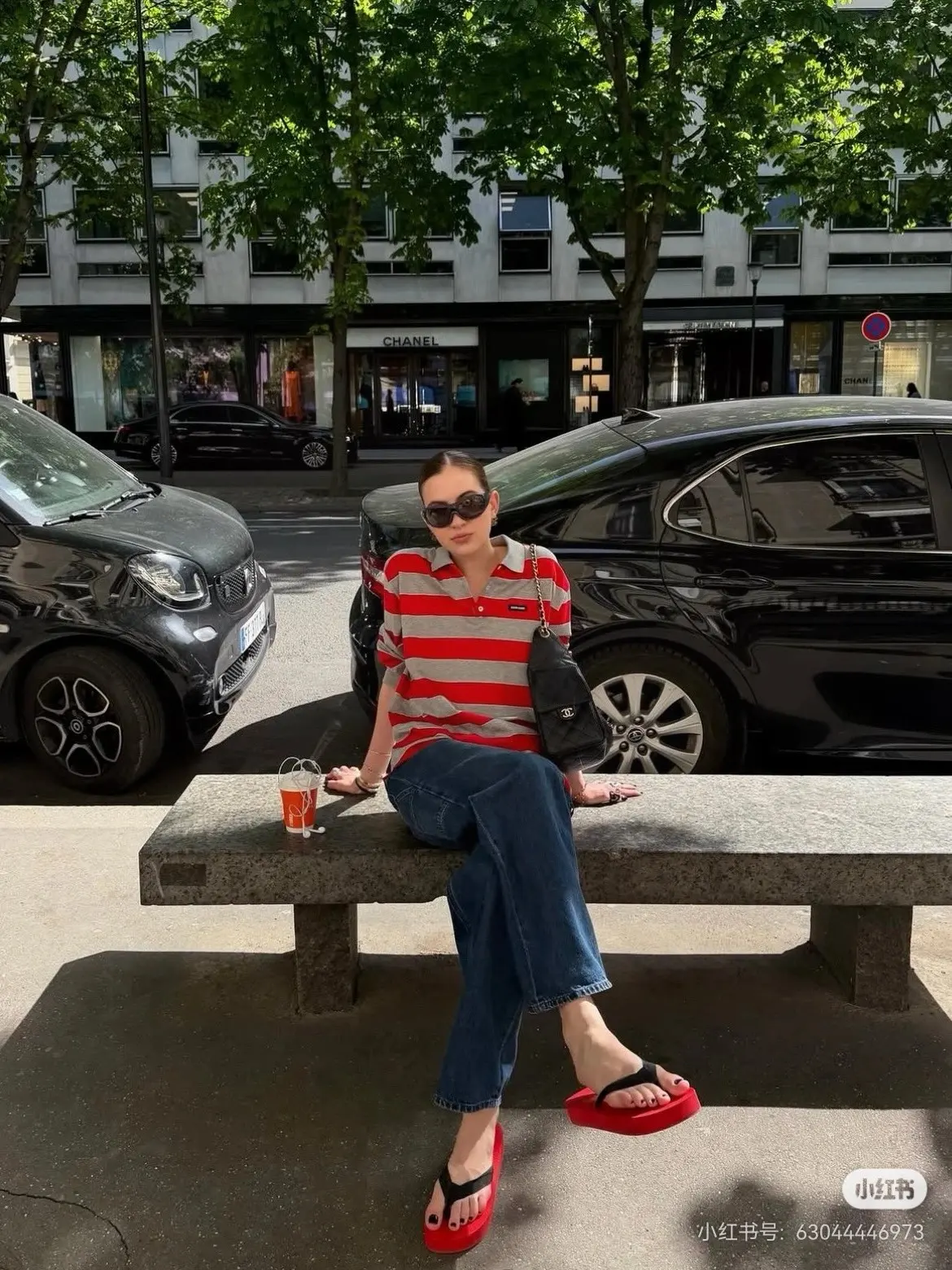 Striped Long-Sleeve Polo Shirt D16522515 — view 6