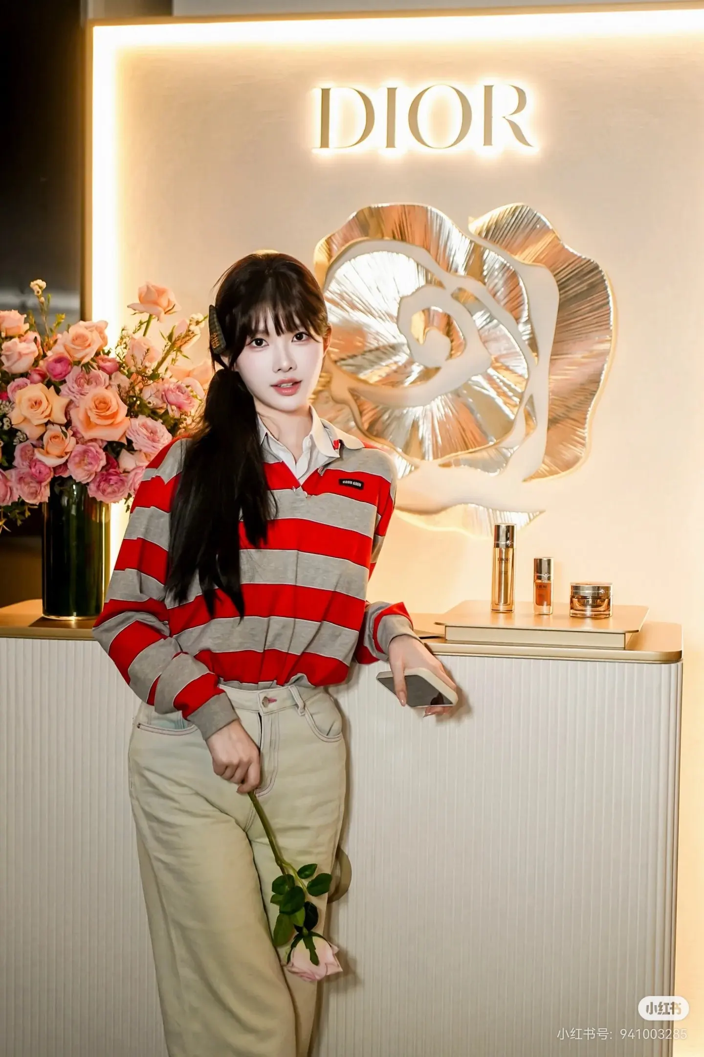 Striped Long-Sleeve Polo Shirt D16522516 — view 8