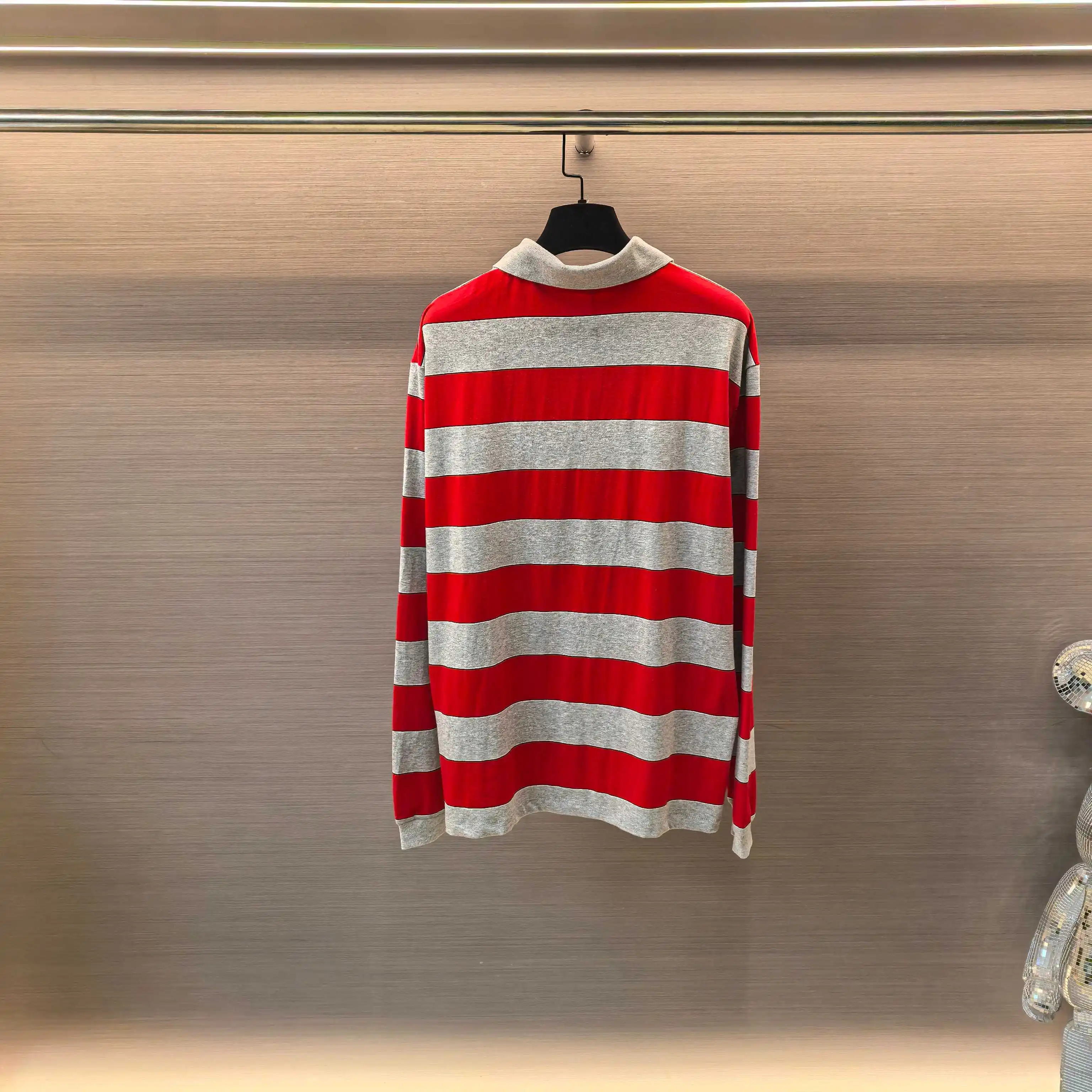 Striped Long-Sleeve Polo Shirt D16522513 — view 2