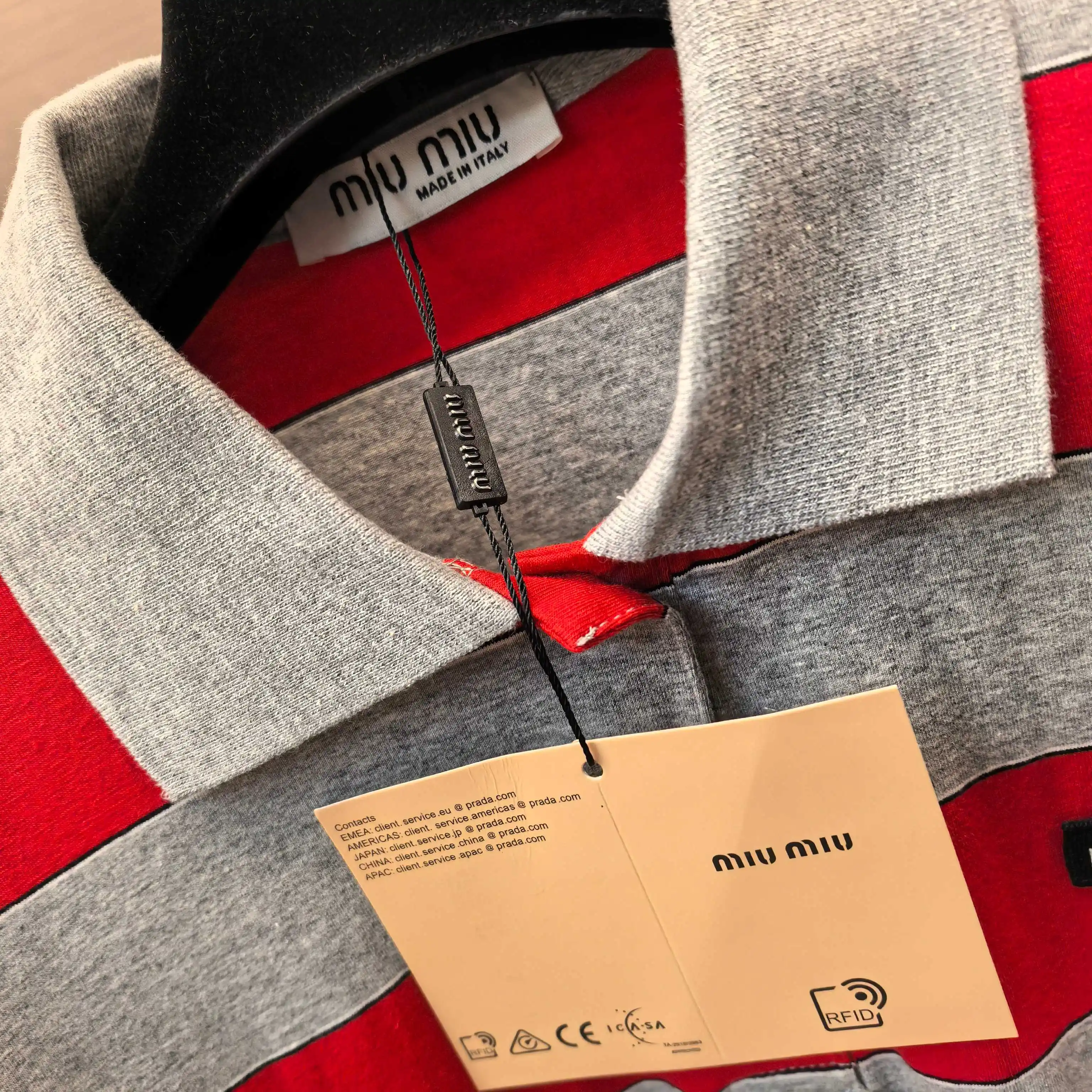 Striped Long-Sleeve Polo Shirt D16522513 — view 5