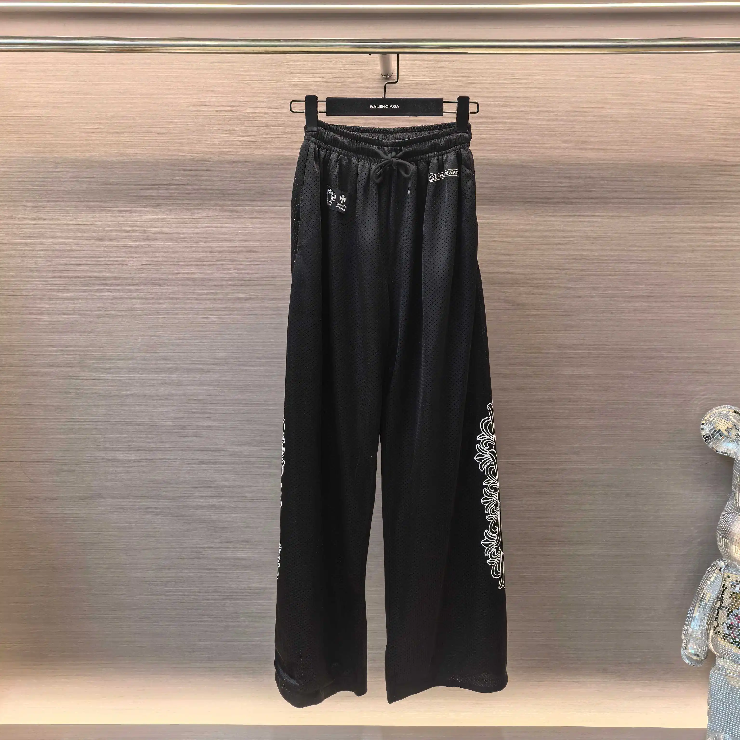 Chrome Hearts Vine Cross Embroidered Mesh Trousers D17022434 — view 2