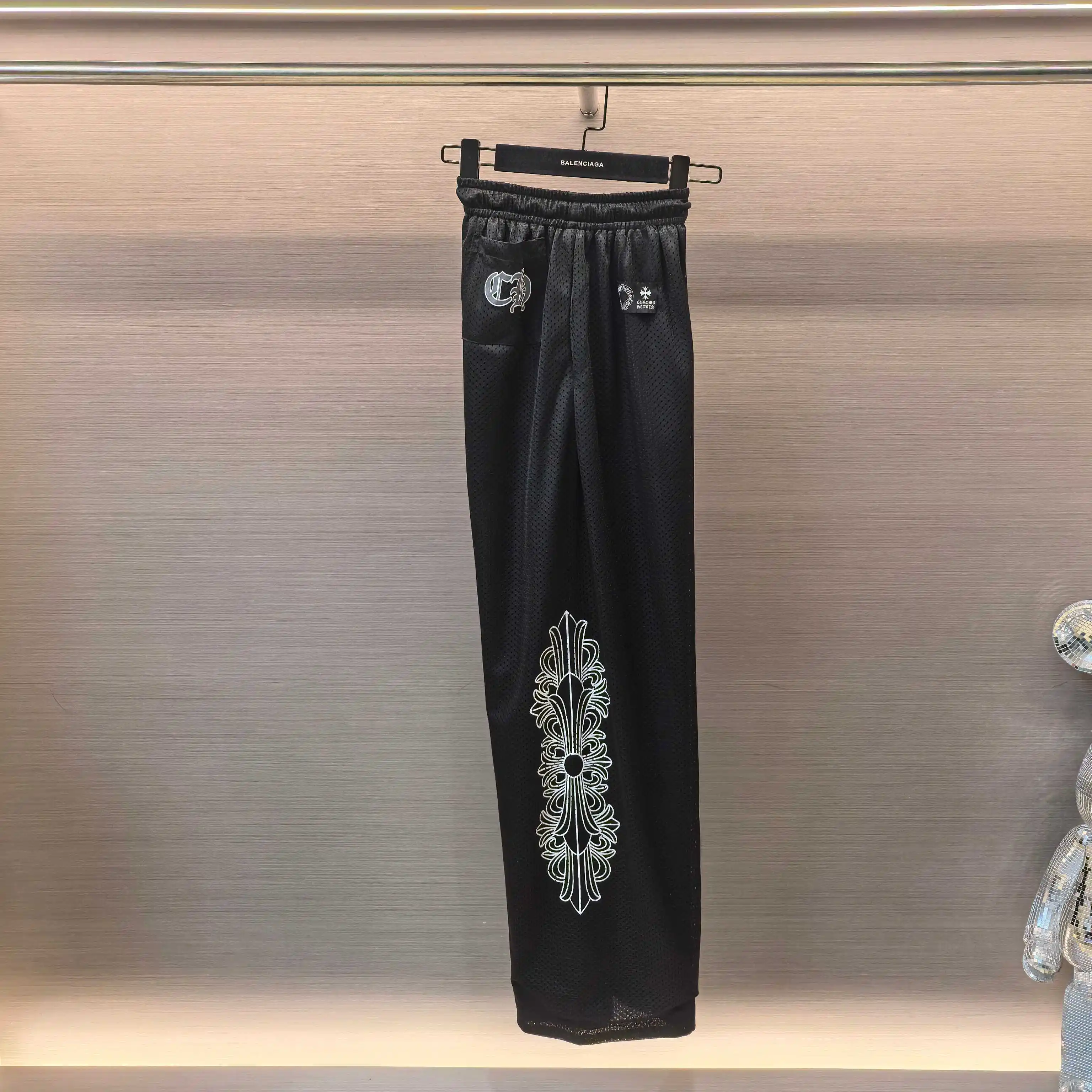 Chrome Hearts Vine Cross Embroidered Mesh Trousers D17022434 — view 4