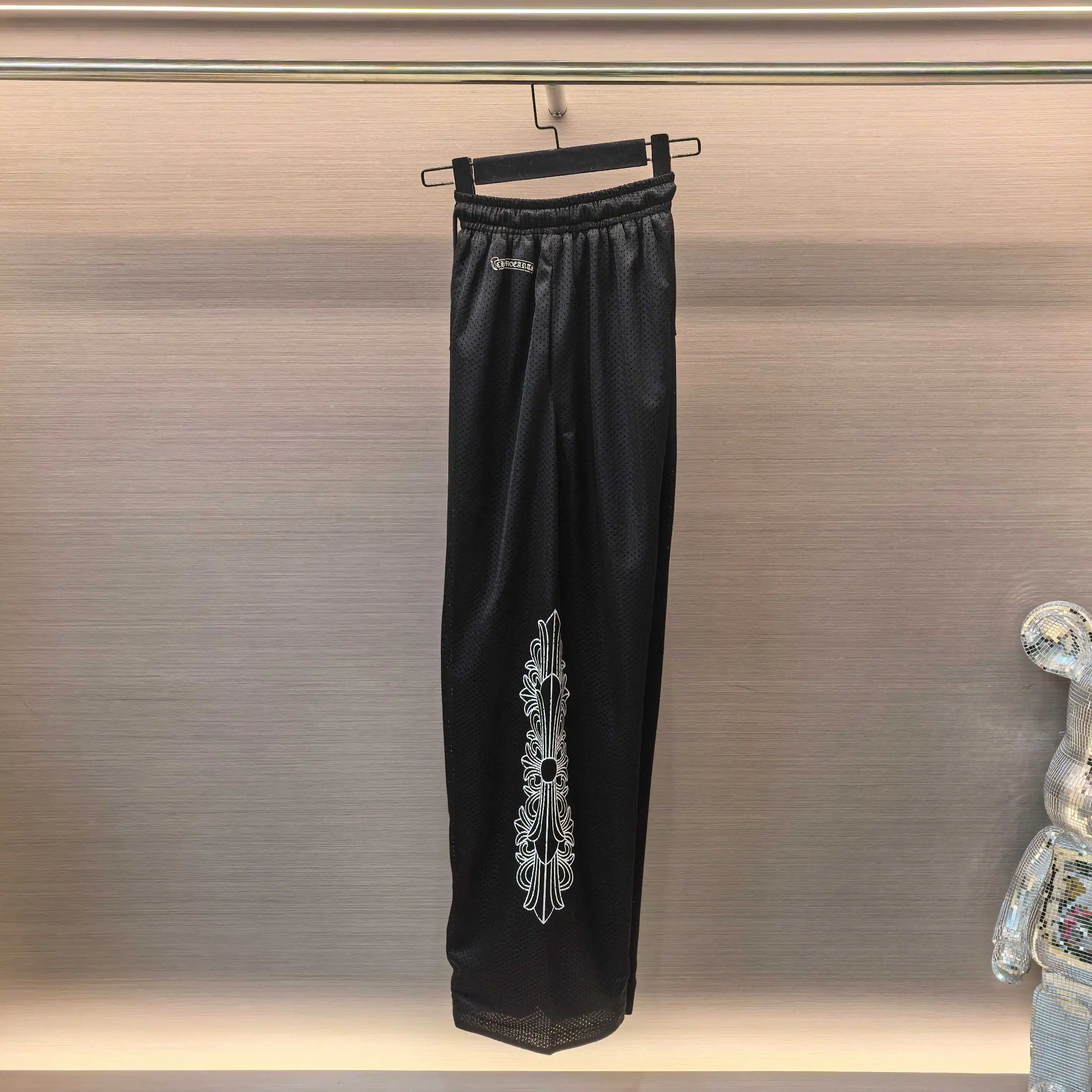 Chrome Hearts Vine Cross Embroidered Mesh Trousers D17022434 — view 5