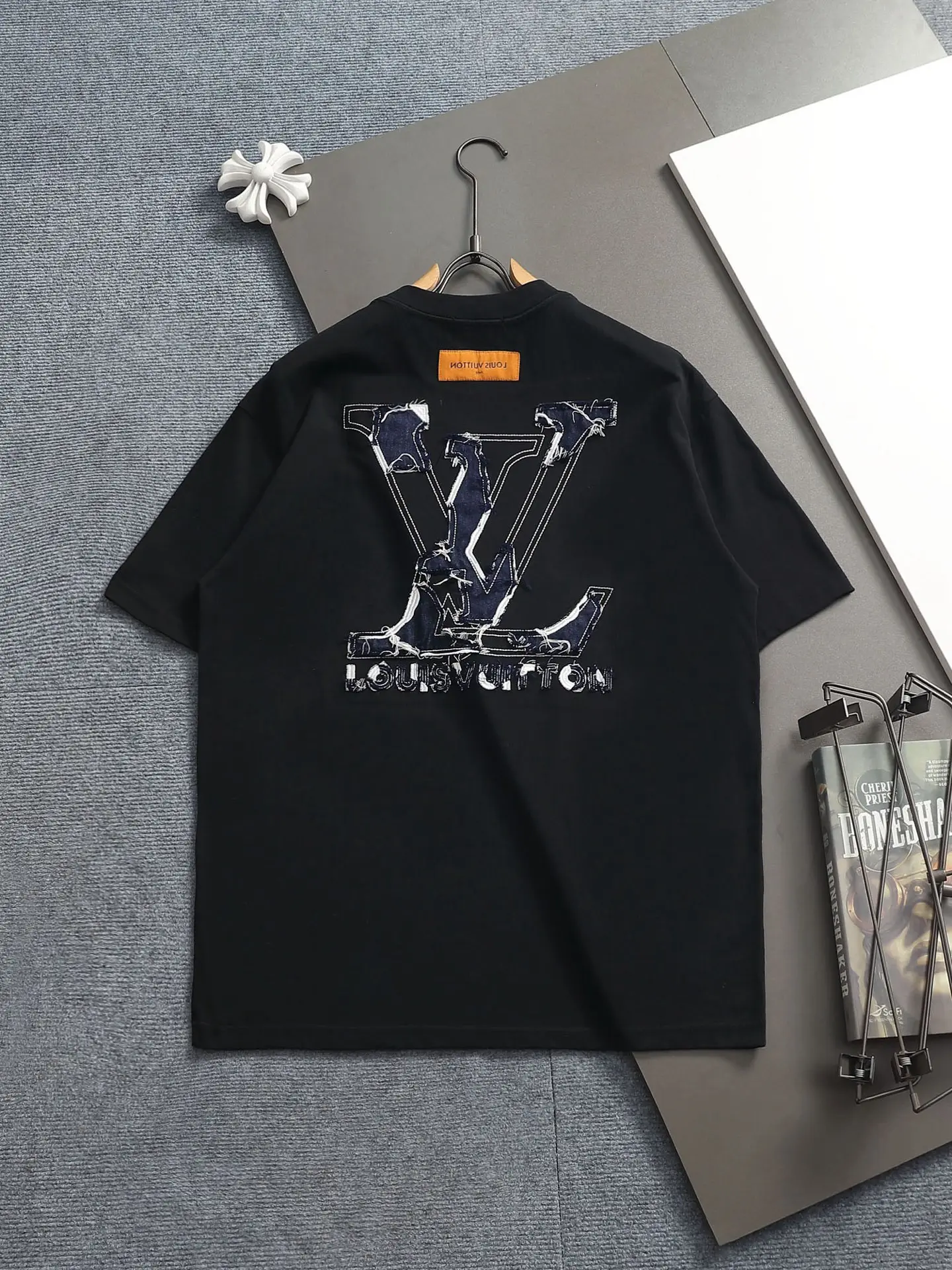 Embroidered Denim Patch Logo T-Shirt D17014209 — view 2