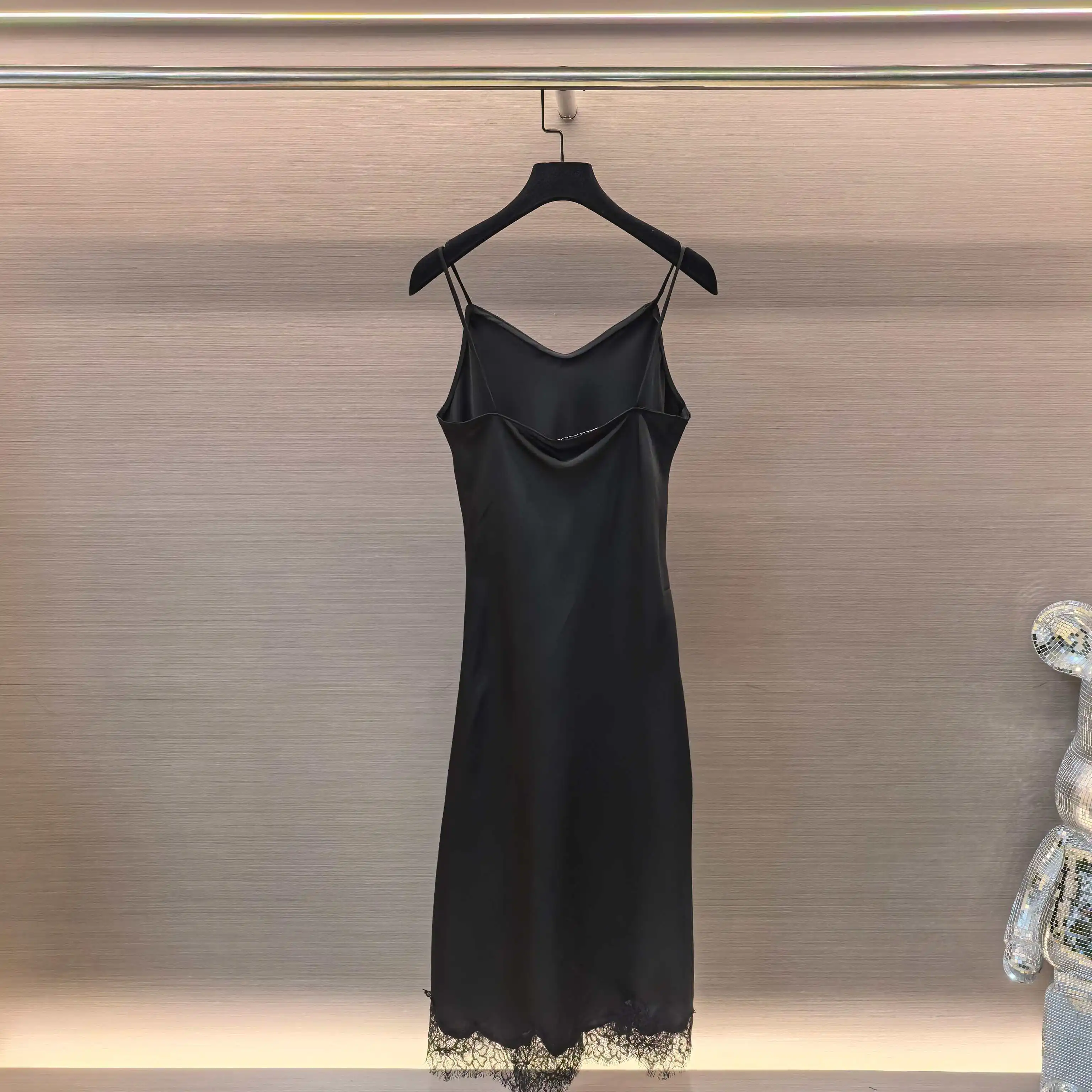 Lace-Trimmed Silk Slip Dress D17022453 — view 2