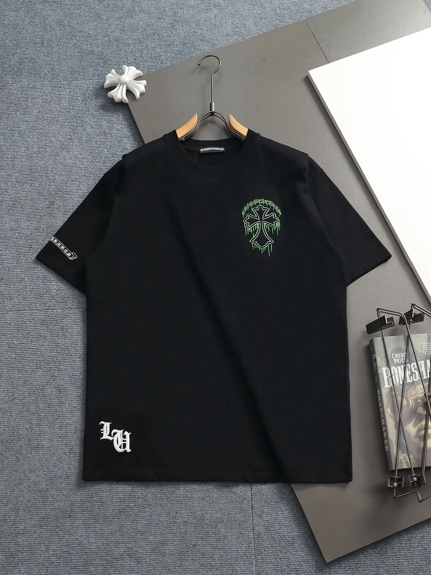 Embroidered Cross Logo Oversized T-Shirt D17514213