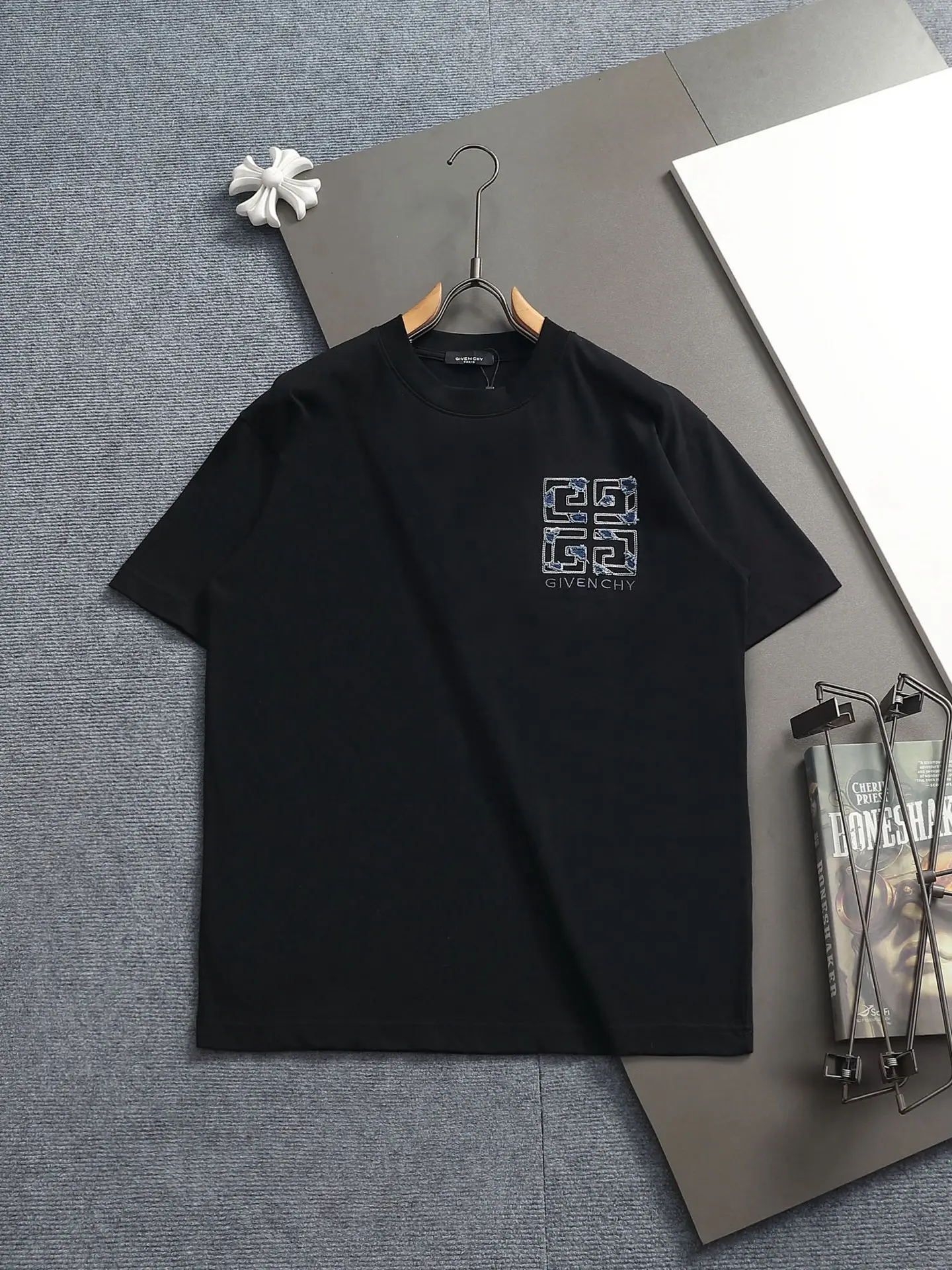 4G Logo Denim Patch Embroidered T-Shirt D17514199