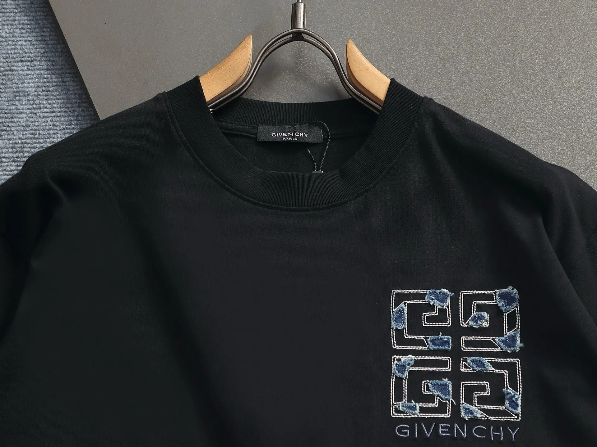 4G Logo Denim Patch Embroidered T-Shirt D17514199 — view 3