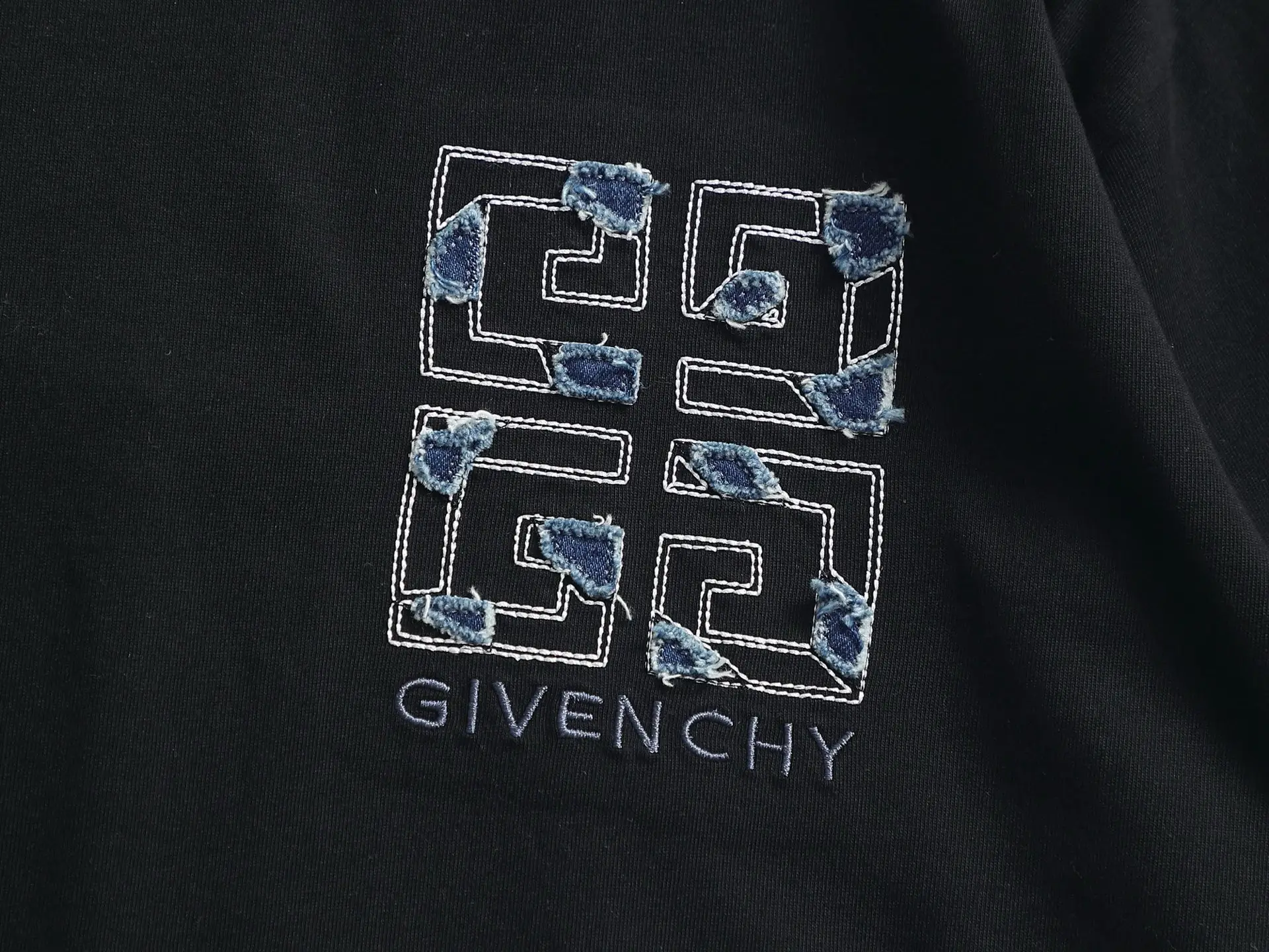 4G Logo Denim Patch Embroidered T-Shirt D17514199 — view 5