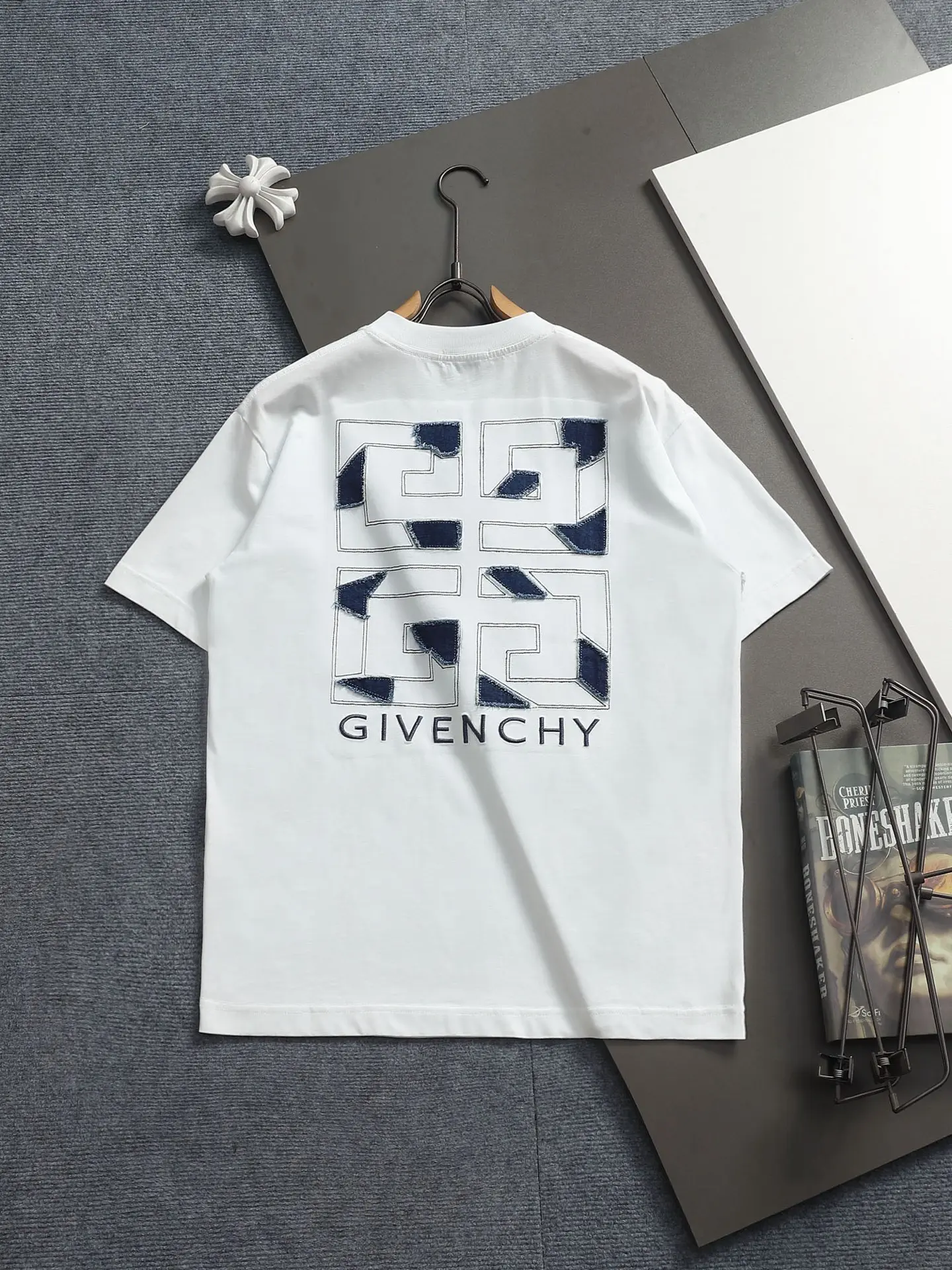 4G Logo Denim Patch Embroidered T-Shirt D17514198 — view 2