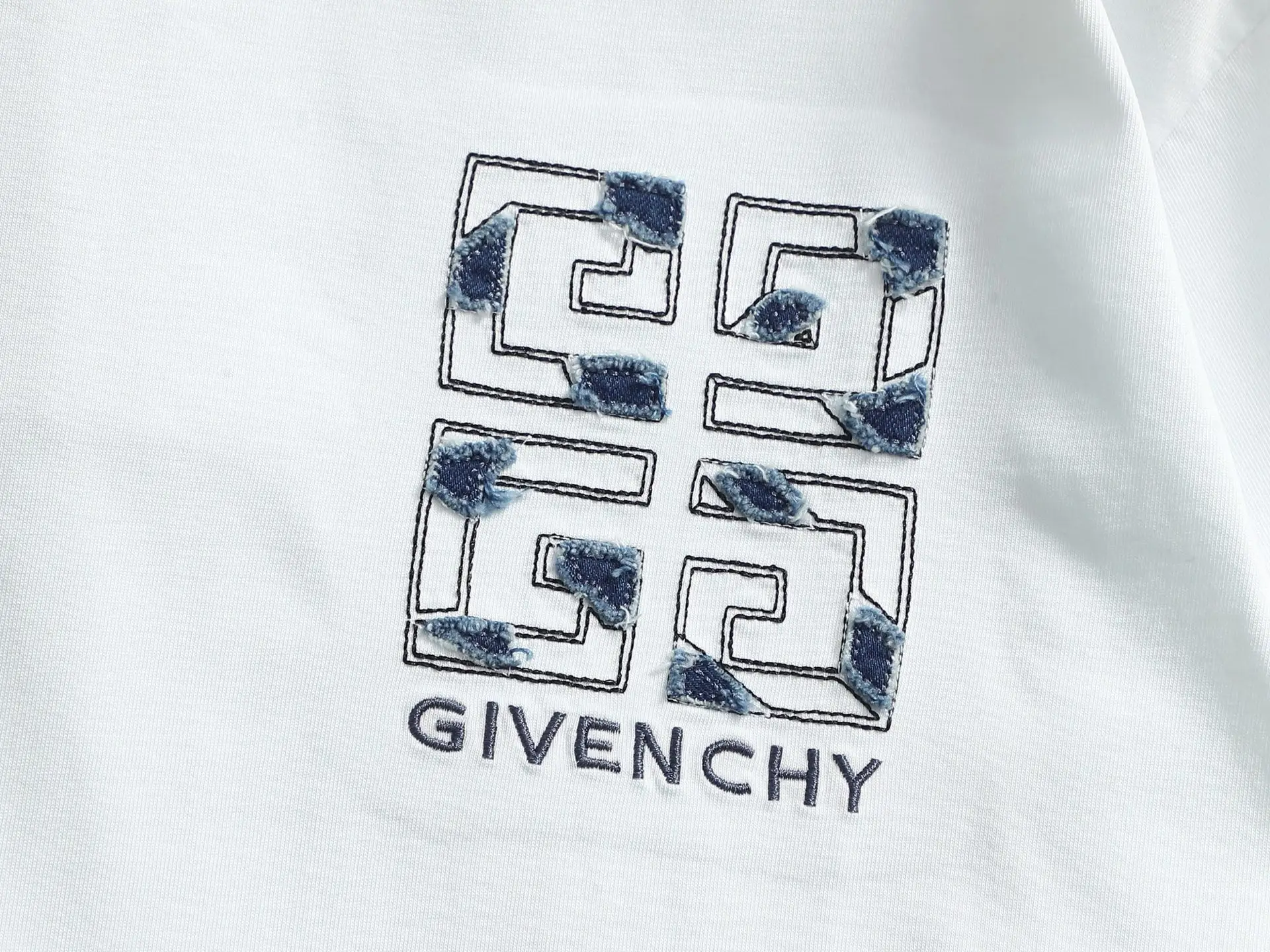 4G Logo Denim Patch Embroidered T-Shirt D17514198 — view 5