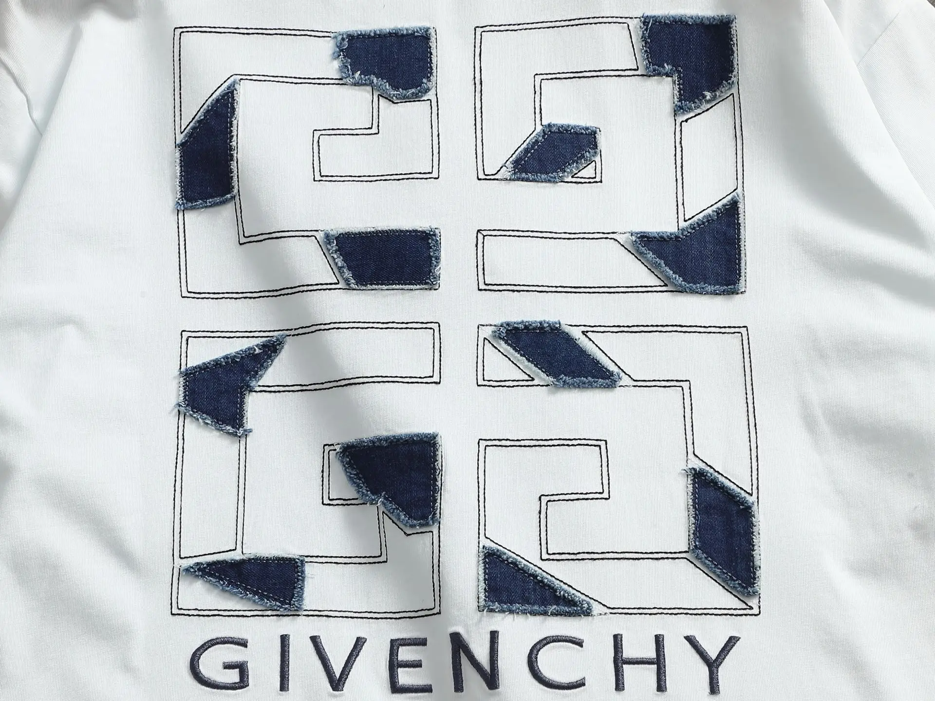 4G Logo Denim Patch Embroidered T-Shirt D17514198 — view 9