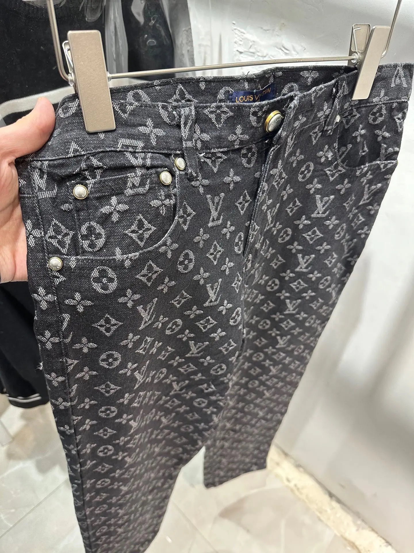 Monogram Jacquard Straight-Leg Jeans D18013441 — view 3