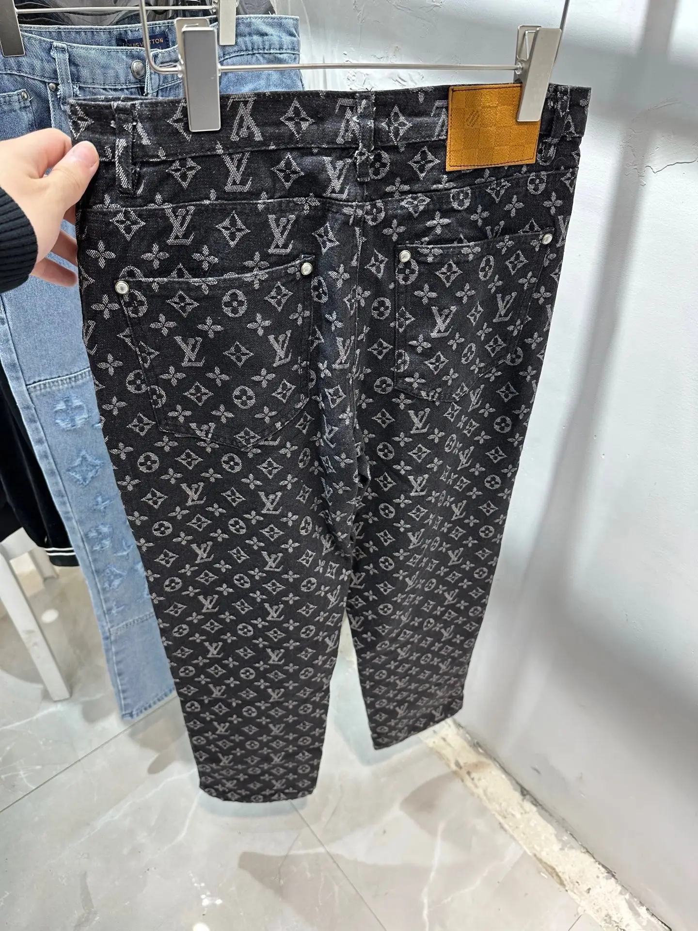 Monogram Jacquard Straight-Leg Jeans D18013441 — view 5