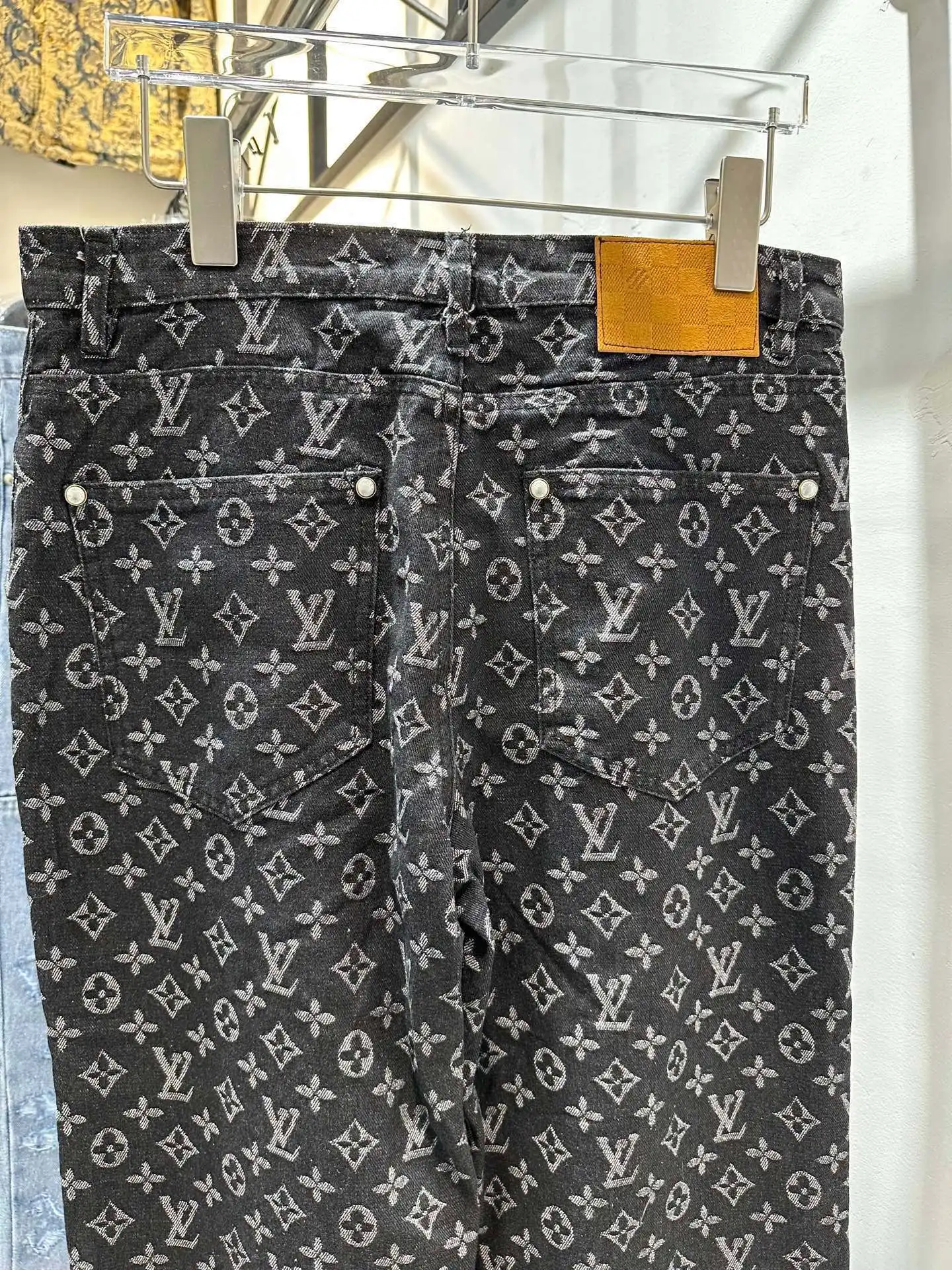 Monogram Jacquard Straight-Leg Jeans D18013441 — view 7