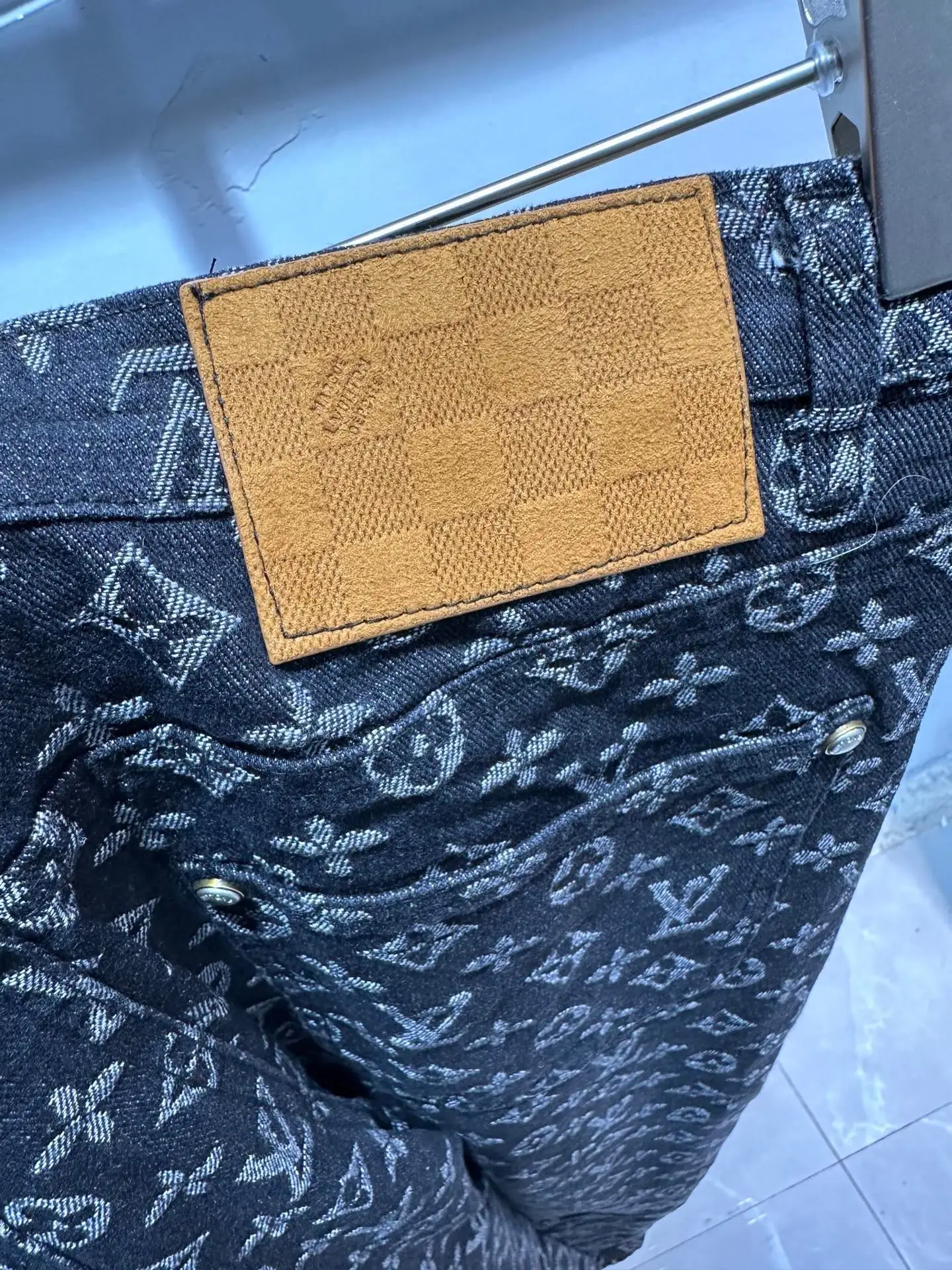Monogram Jacquard Straight-Leg Jeans D18013441 — view 10