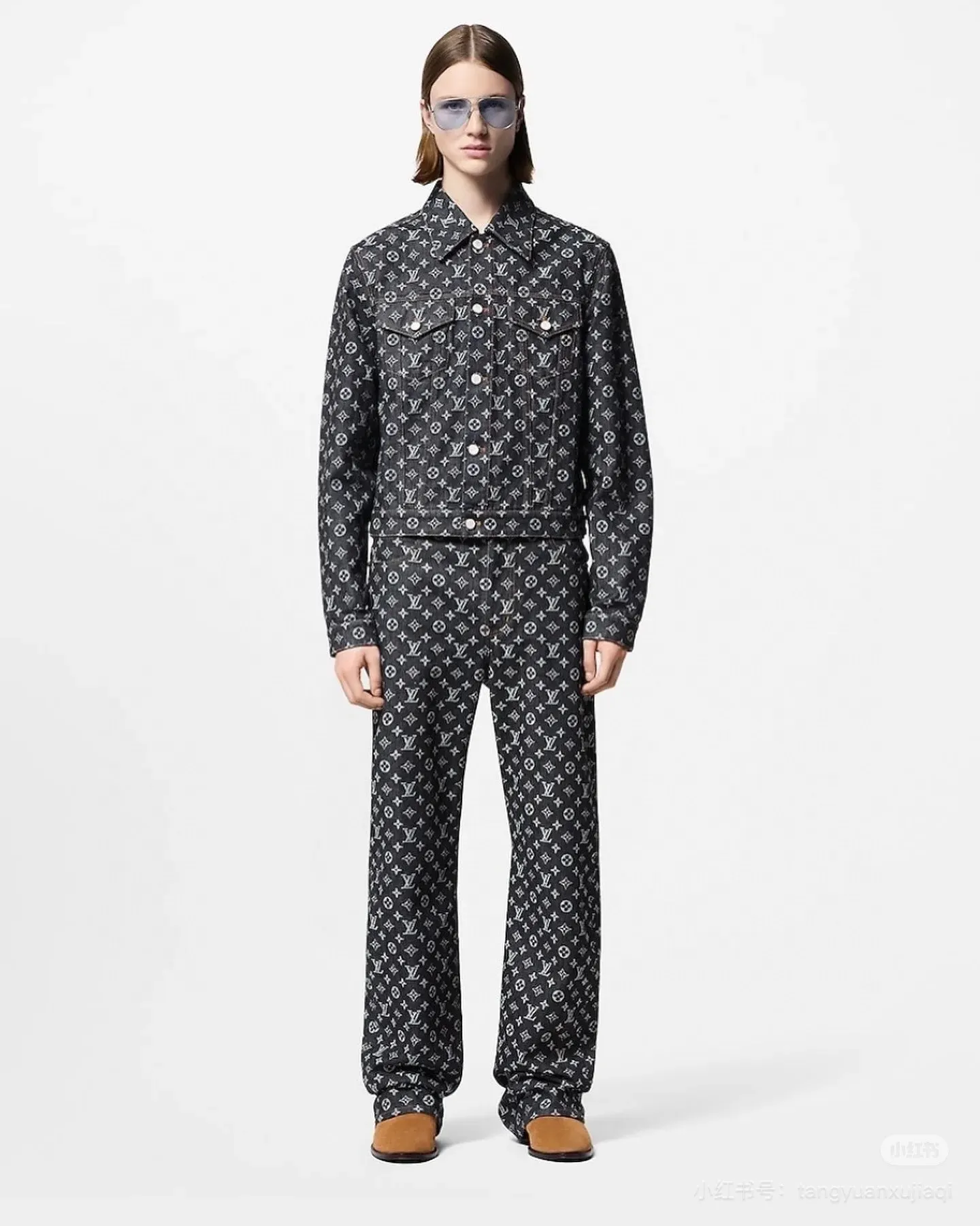 Monogram Jacquard Straight-Leg Jeans D18013440 — view 11