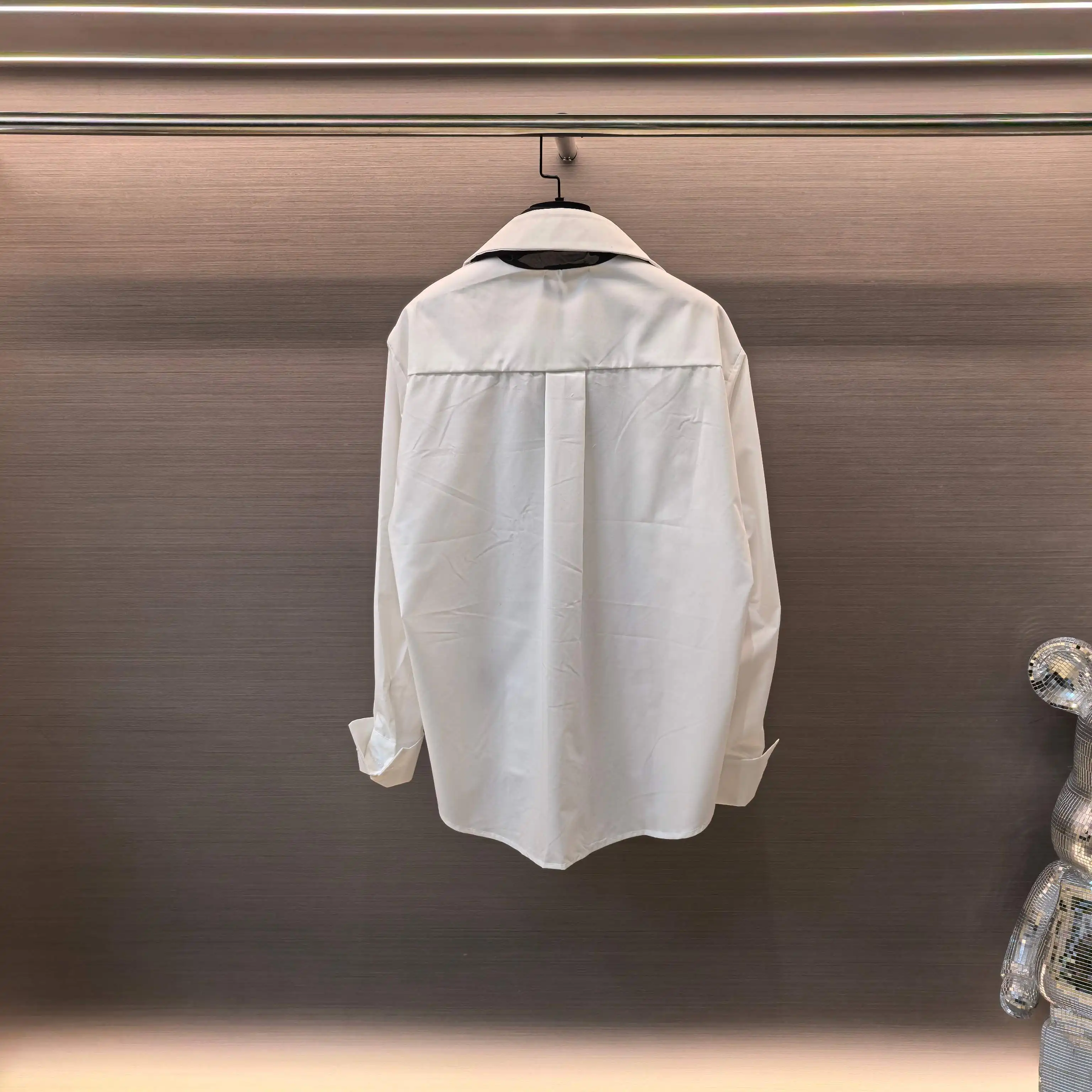 Tie-Neck Cotton-Blend Poplin Shirt D18522413 — view 2