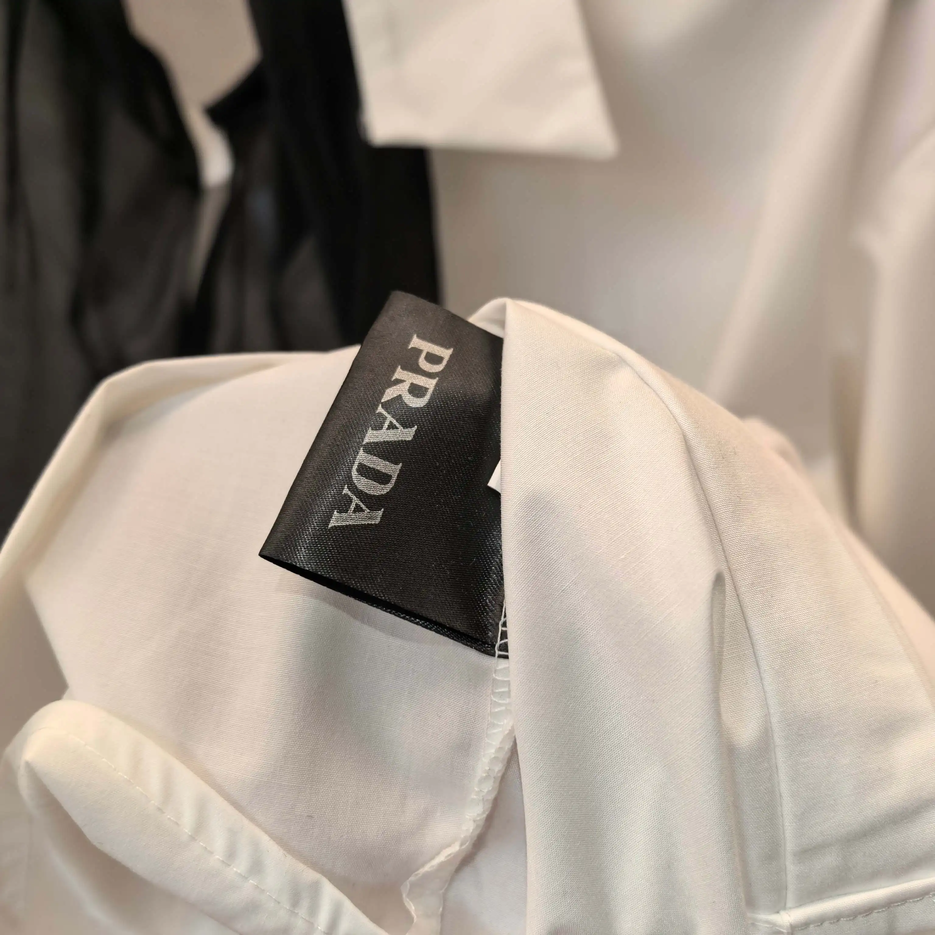 Tie-Neck Cotton-Blend Poplin Shirt D18522413 — view 7