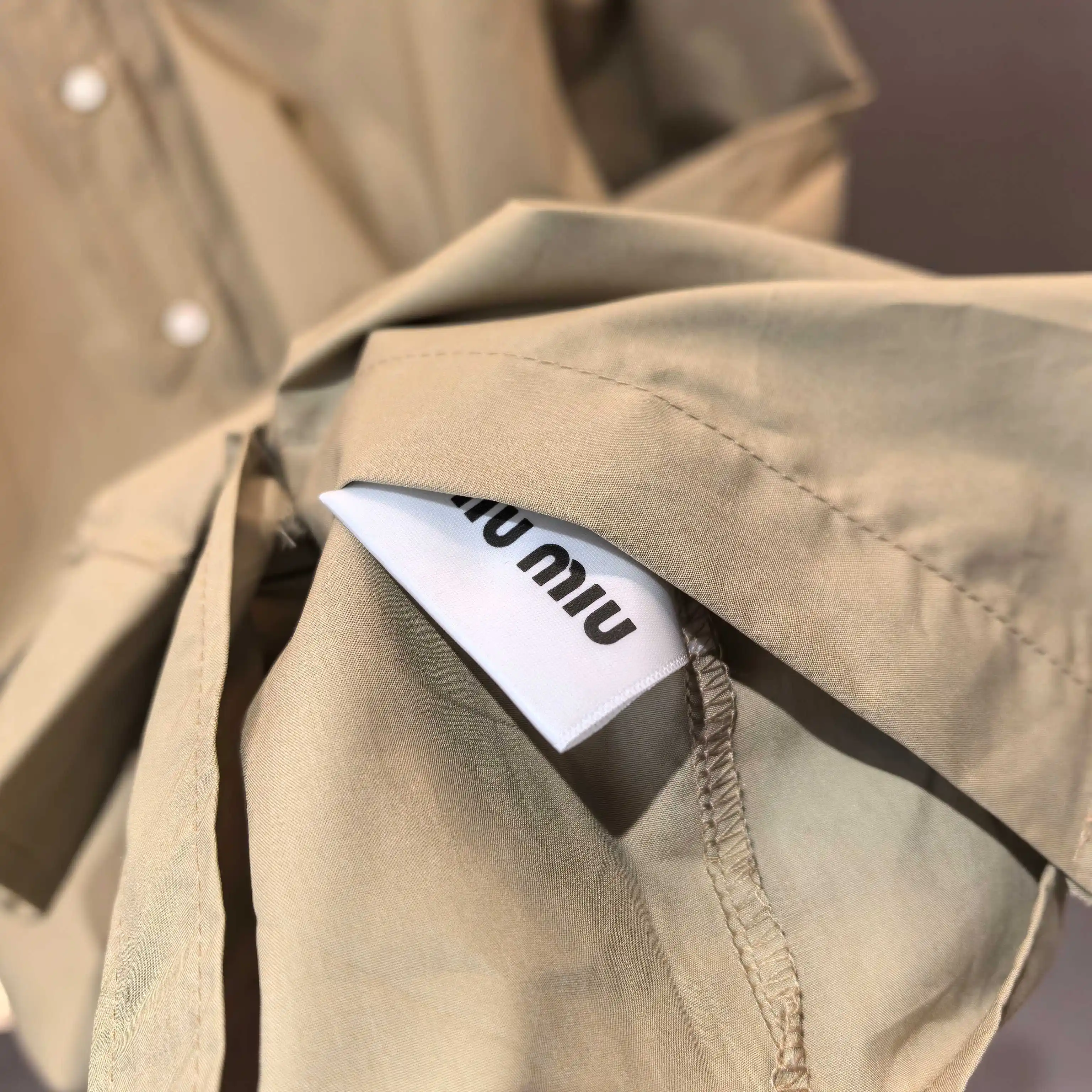 Logo-Embroidered Oversized Cotton Shirt D18522450 — view 6