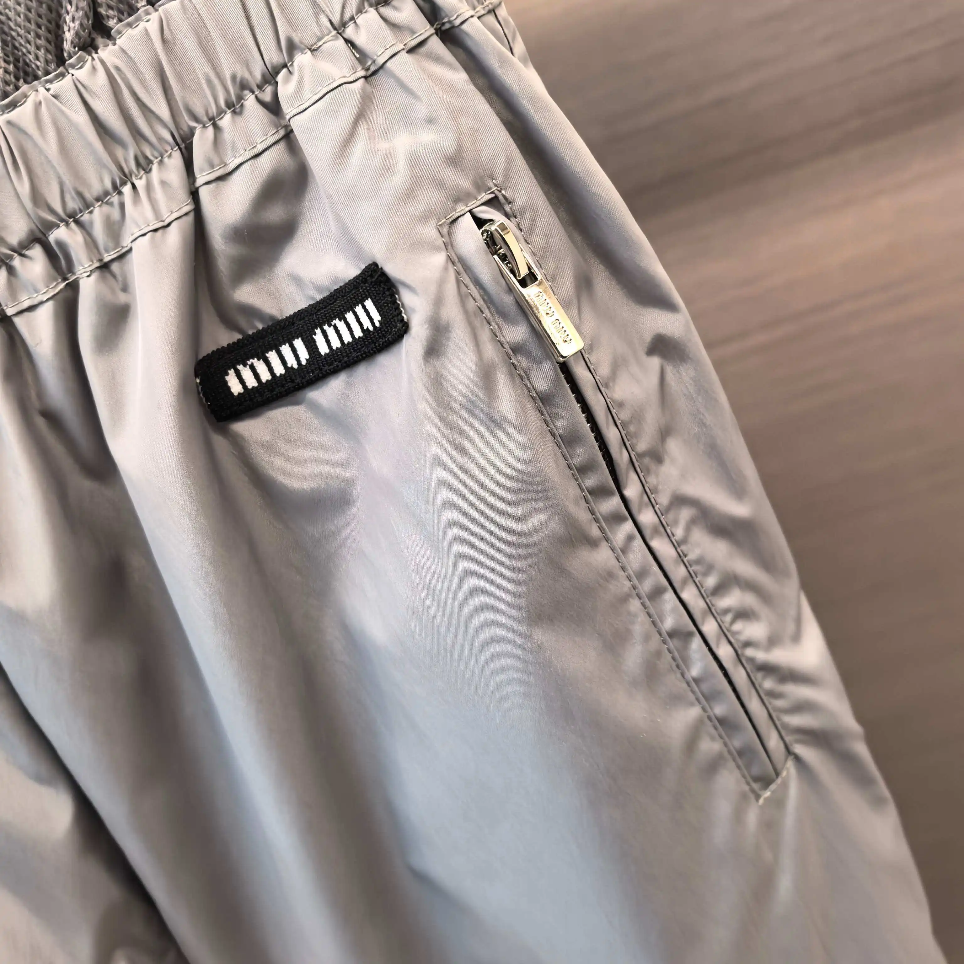 Logo-Patch Technical Silk Track Pants D19022511 — view 4