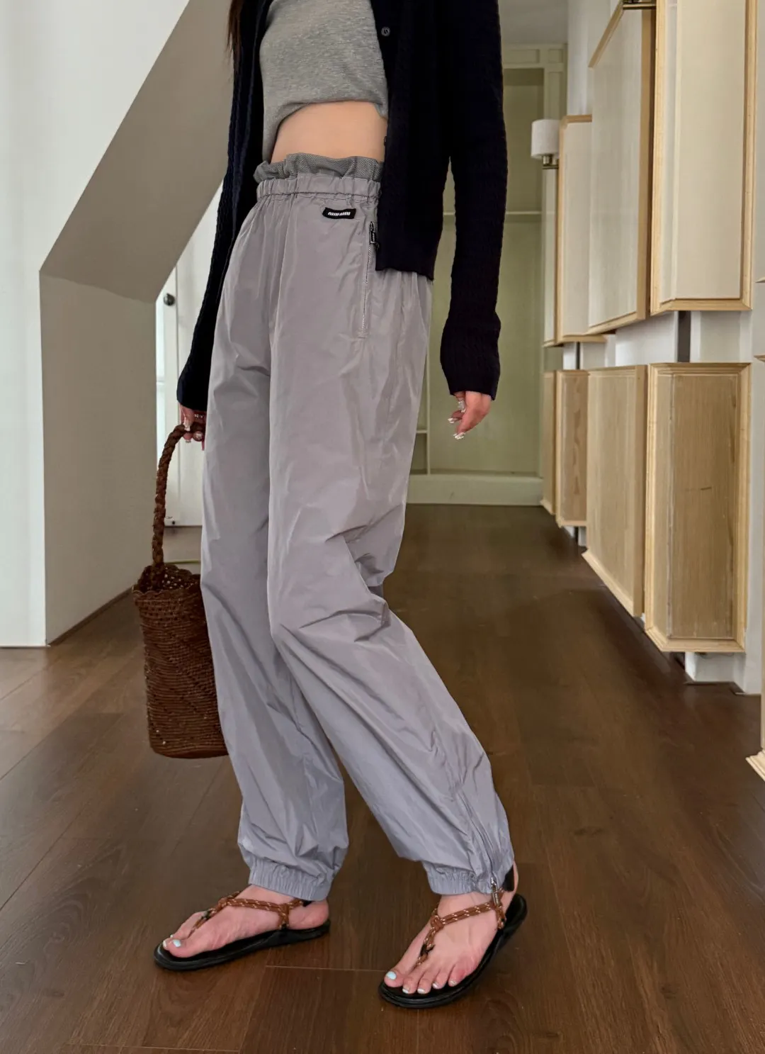 Logo-Patch Technical Silk Track Pants D19022512