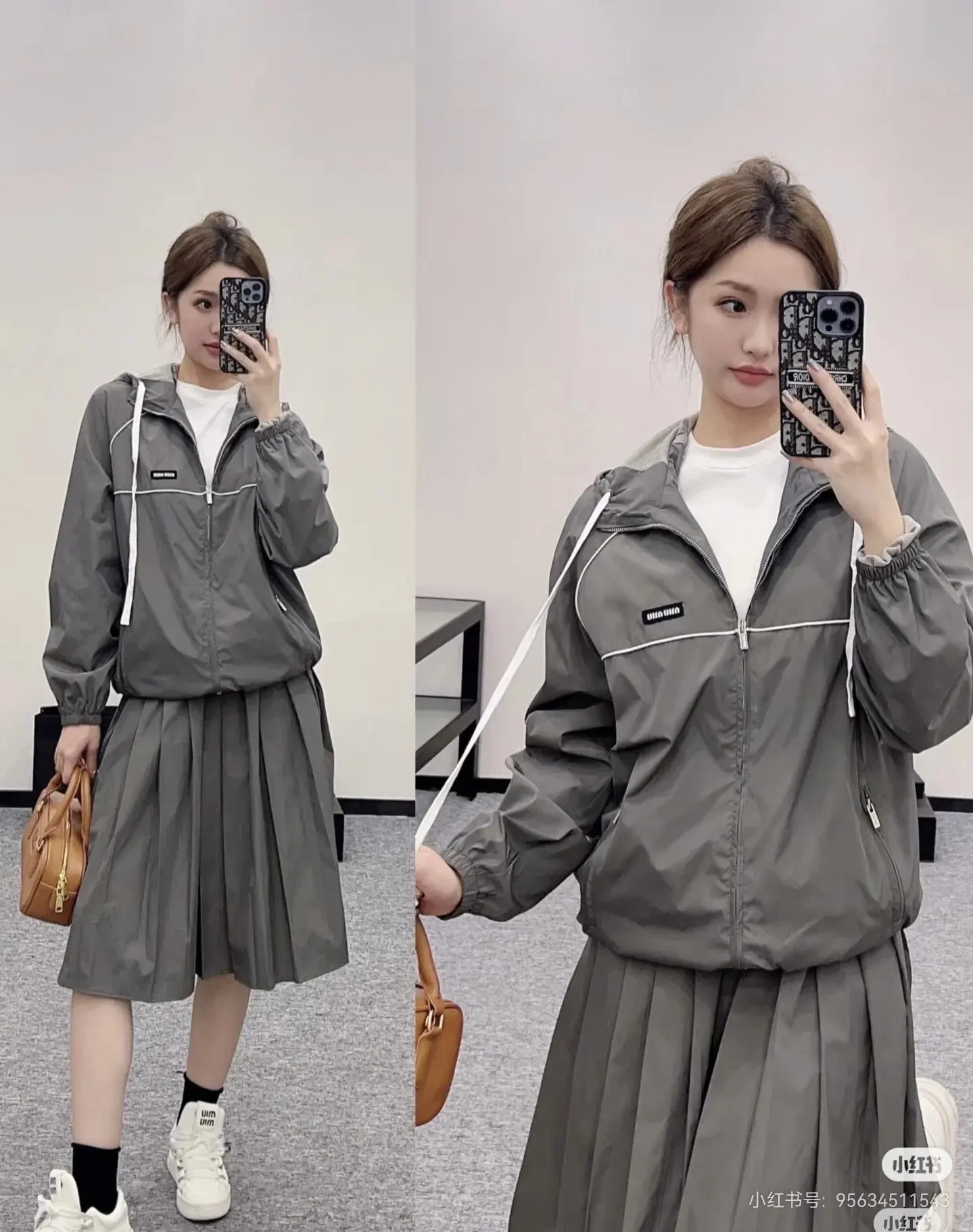 Logo-Embroidered Hooded Windbreaker Jacket D20022510 — view 6