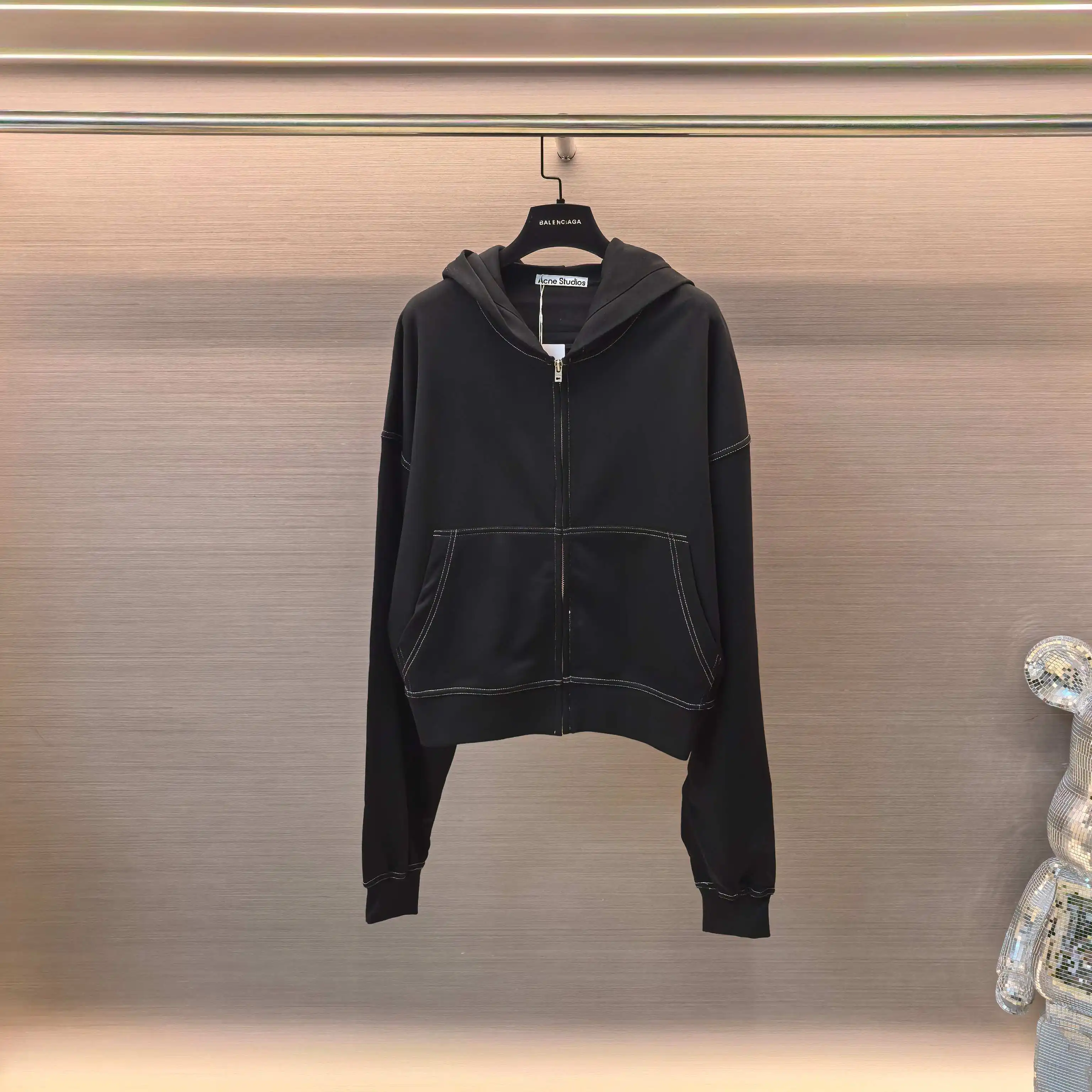 Acne Studios Logo Embroidered Zip-Up Hoodie D20522371 — view 2