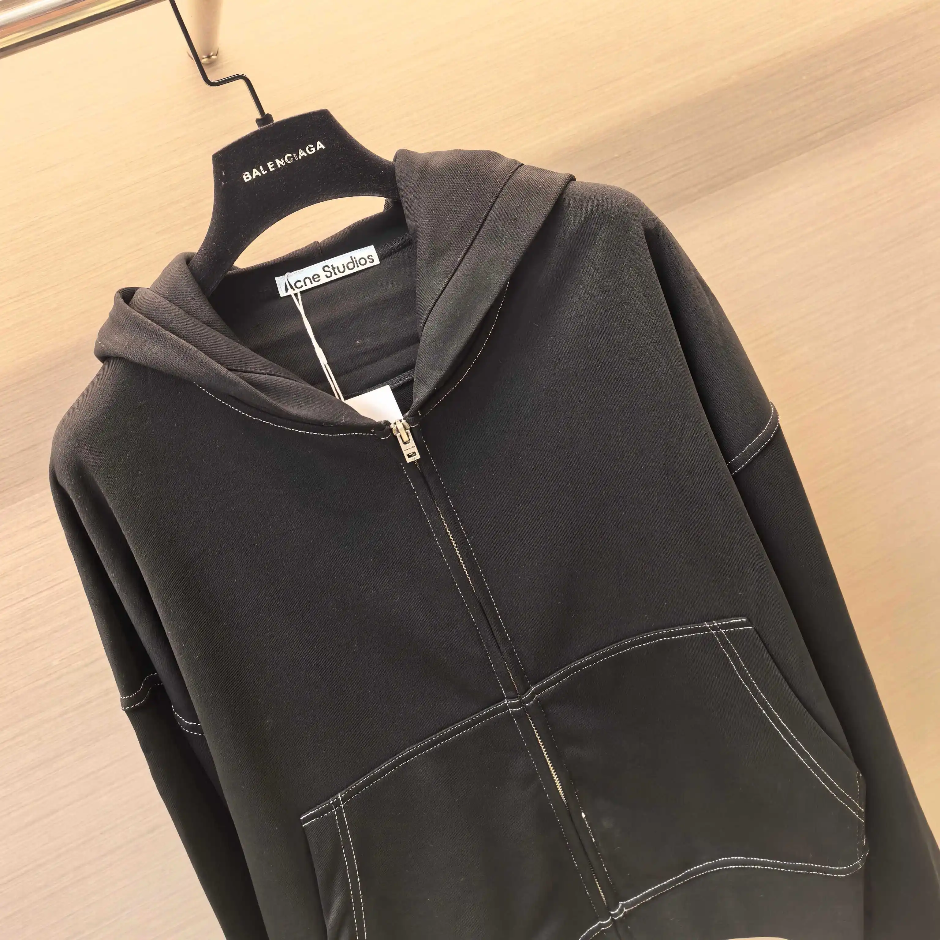 Acne Studios Logo Embroidered Zip-Up Hoodie D20522371 — view 4