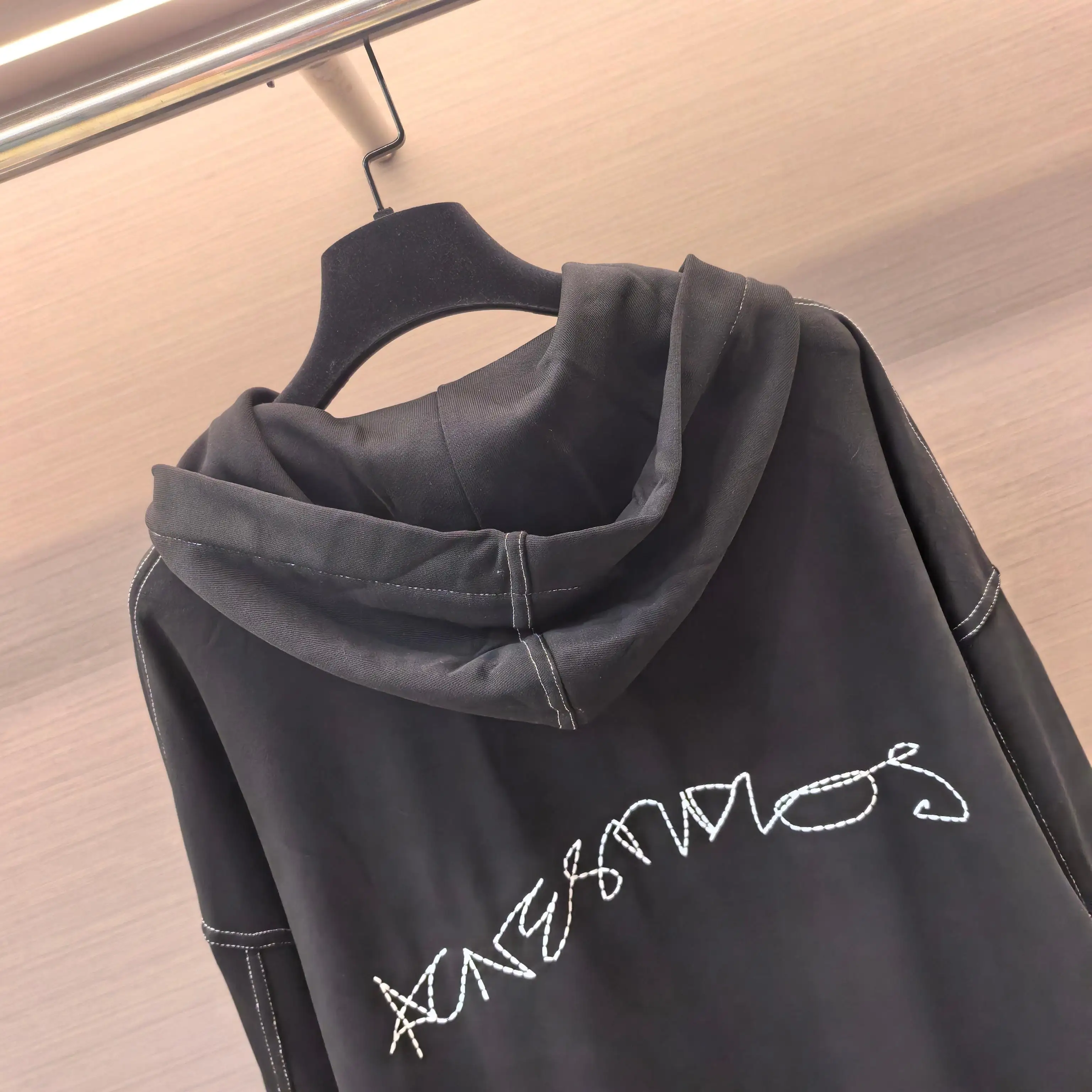 Acne Studios Logo Embroidered Zip-Up Hoodie D20522371 — view 7