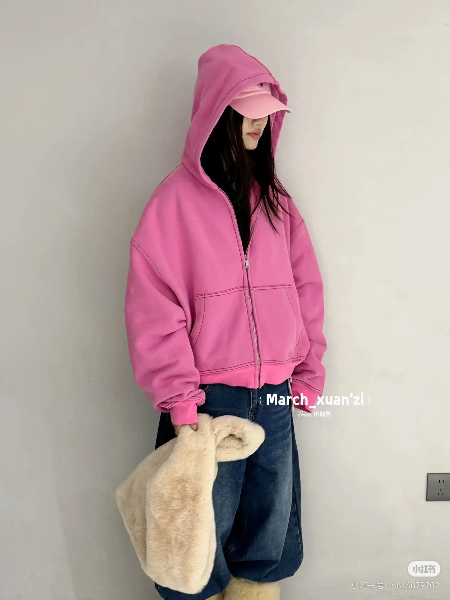 Acne Studios Logo Embroidered Zip-Up Hoodie D20522373 — view 5