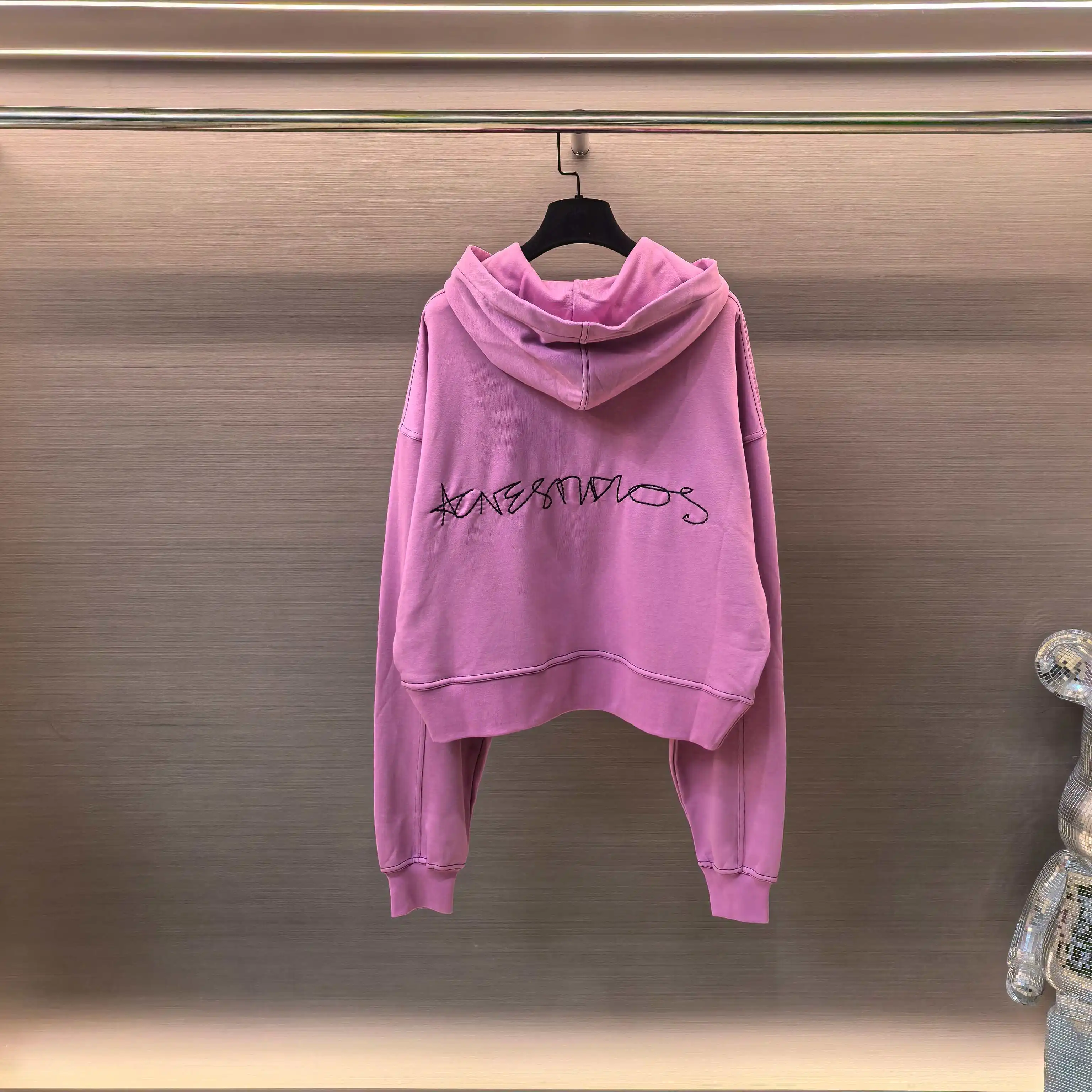Logo Embroidered Zip-Up Hoodie D20522374 — view 3