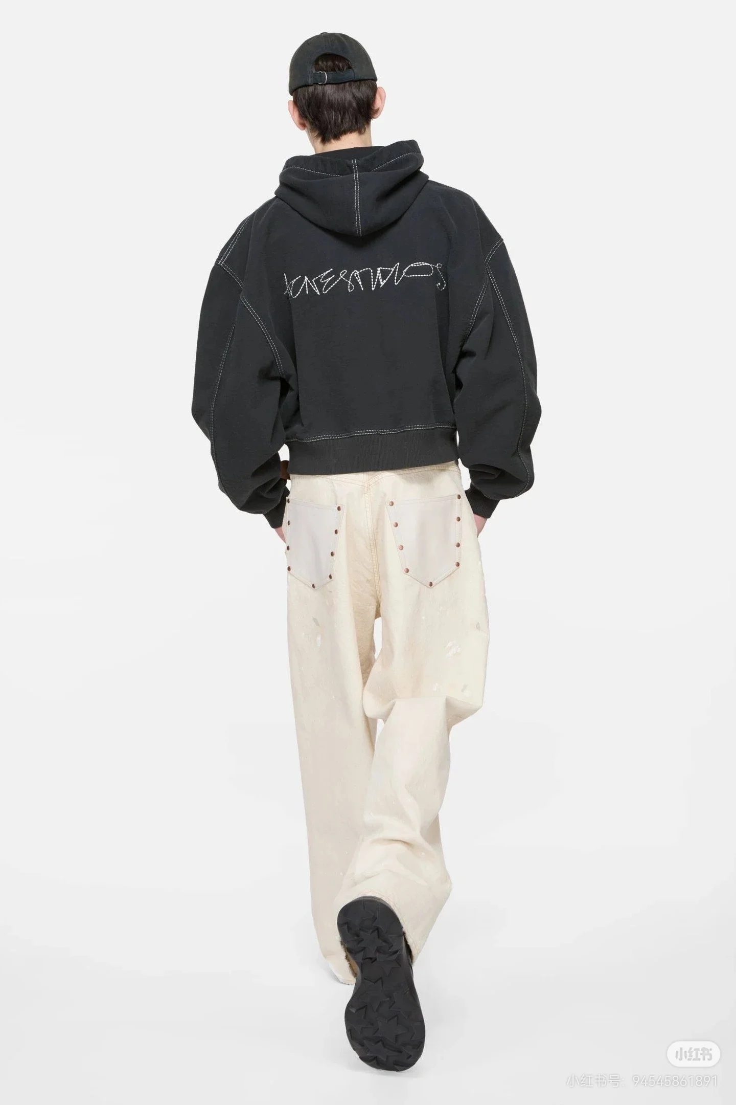 Acne Studios Logo Embroidered Zip-Up Hoodie D20522375 — view 6